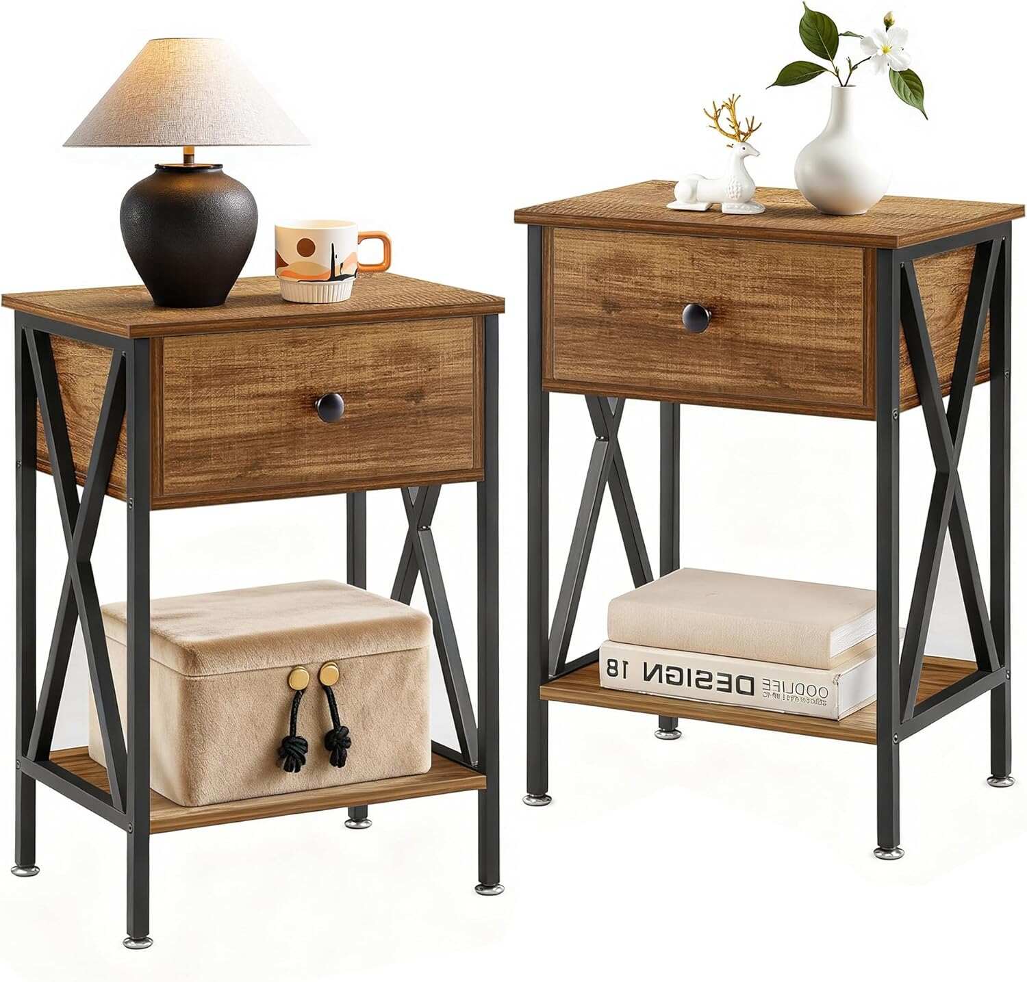 VECELO Nightstand Set of 2