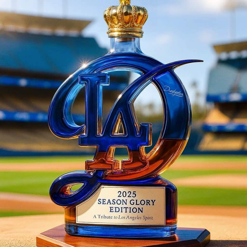 Los Angeles Dodgers 2025 Season Glory Edition Whiskey Bottle