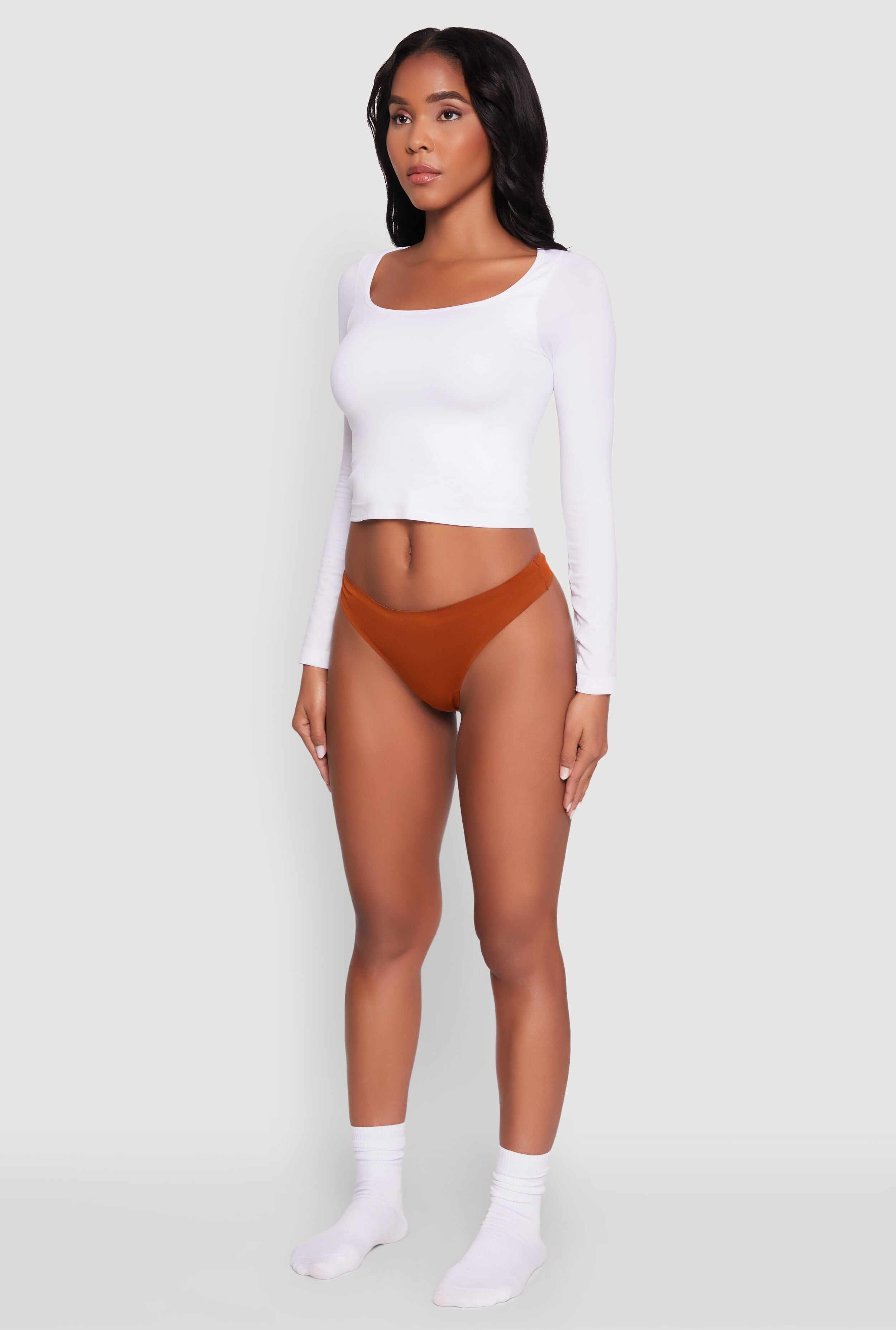 Comfortable Solid Thong Panty