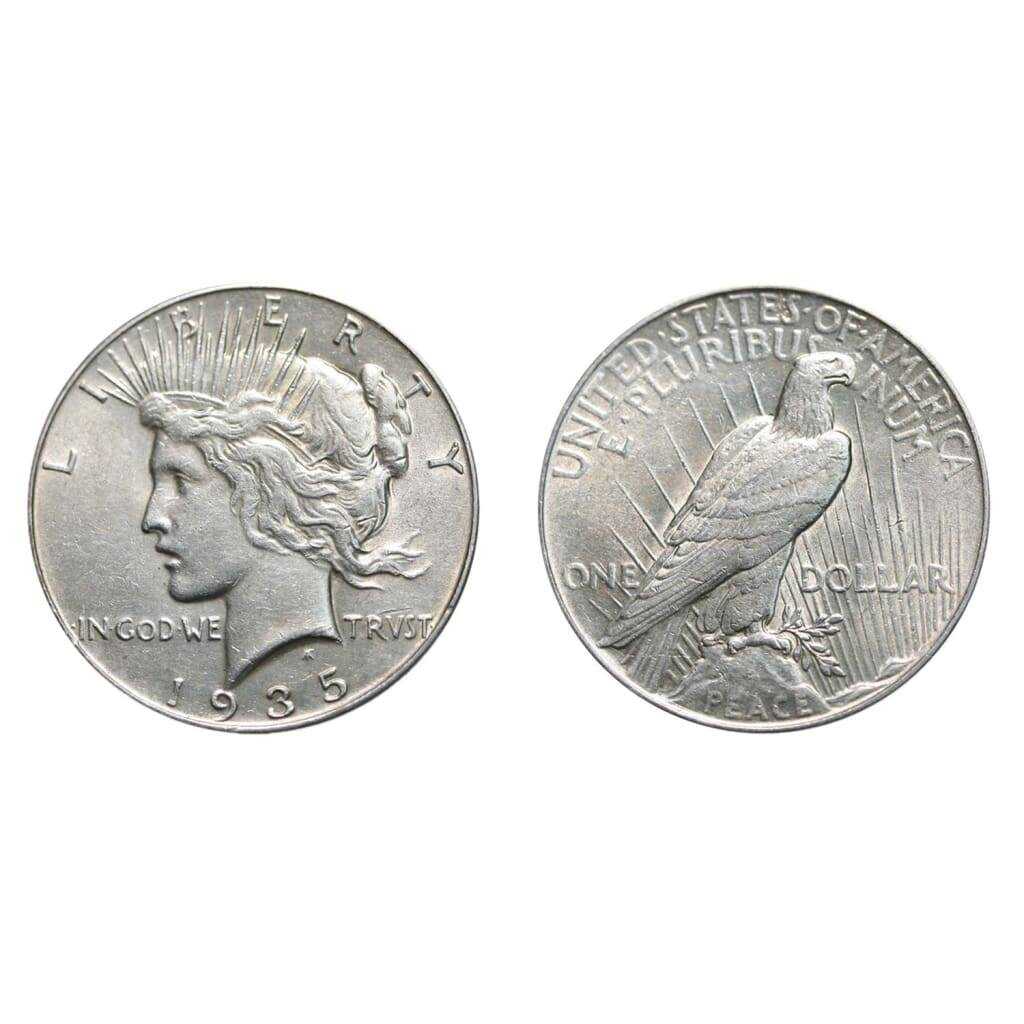 1922-1935 - 90% Silver Peace Dollar About Uncirculated