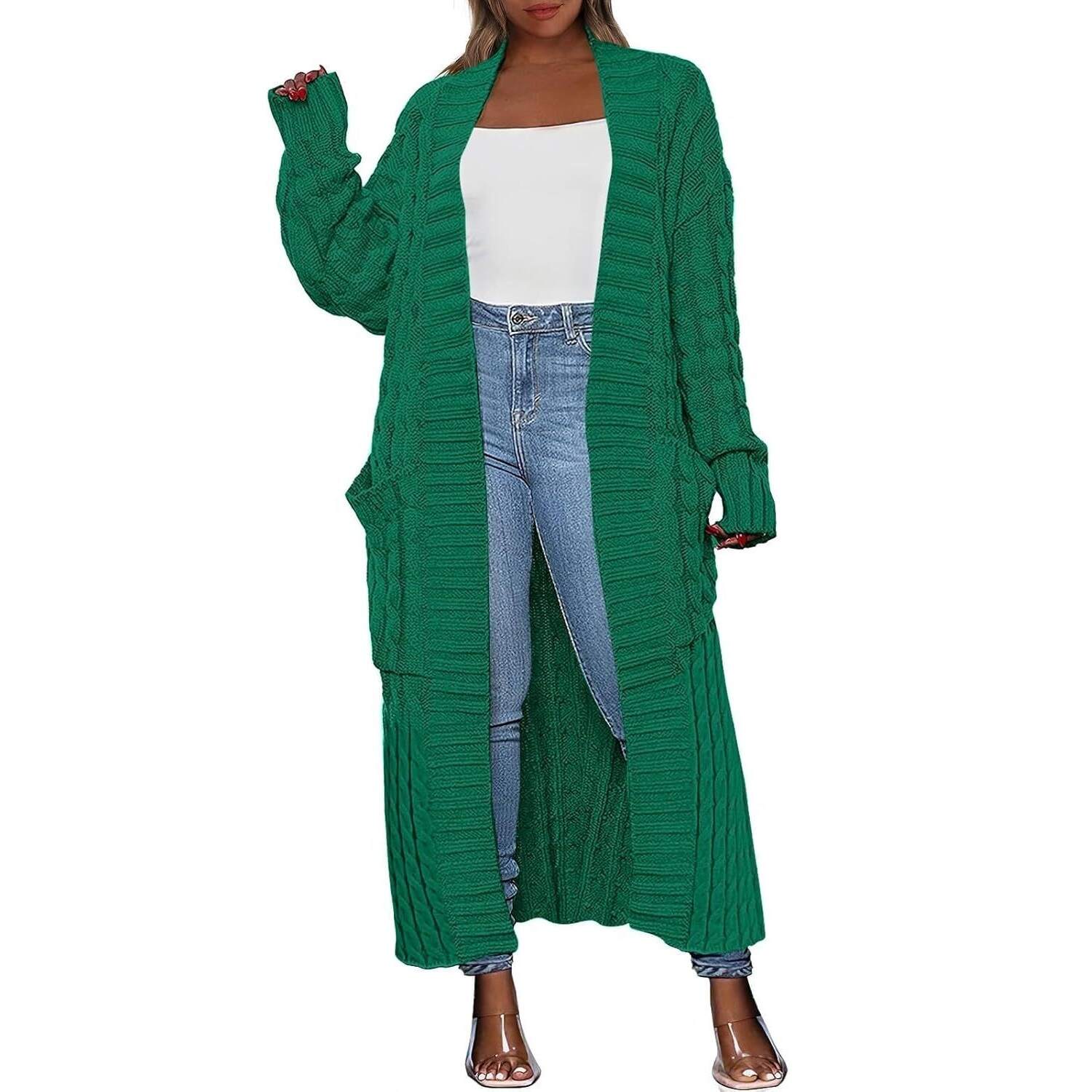🔥 Last Day For Clearance !-Women's Long Cardigan 2026 Oversized Coat Long Sleeve Open Cardigan Knitted Extra