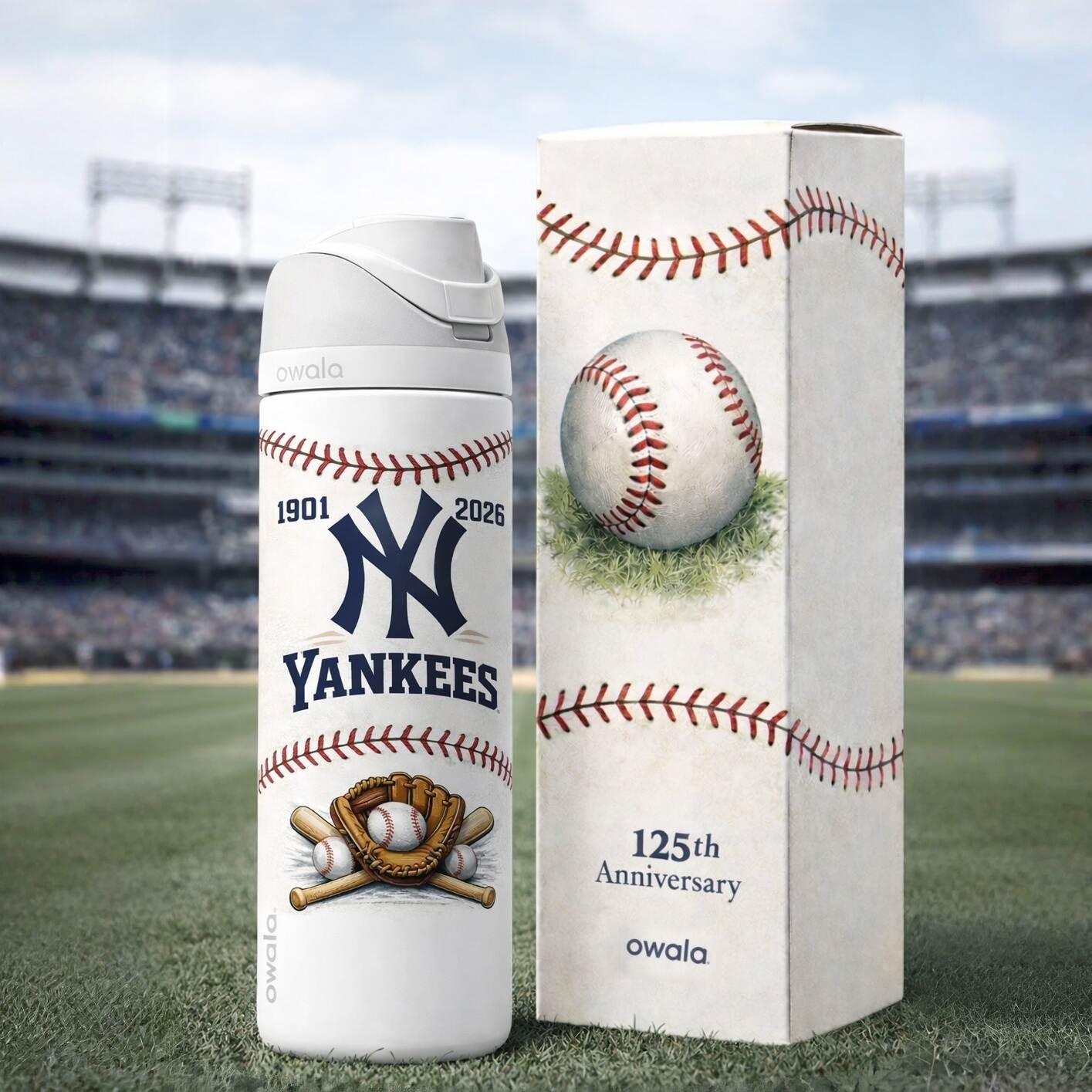 New York Yankees 125th Anniversary Commemorative Owala Tumbler