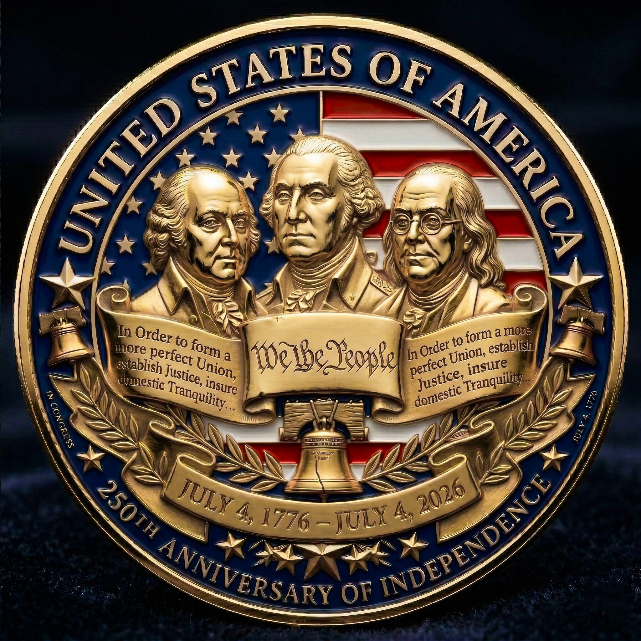 USA 250th Anniversary Independence Collector Coin