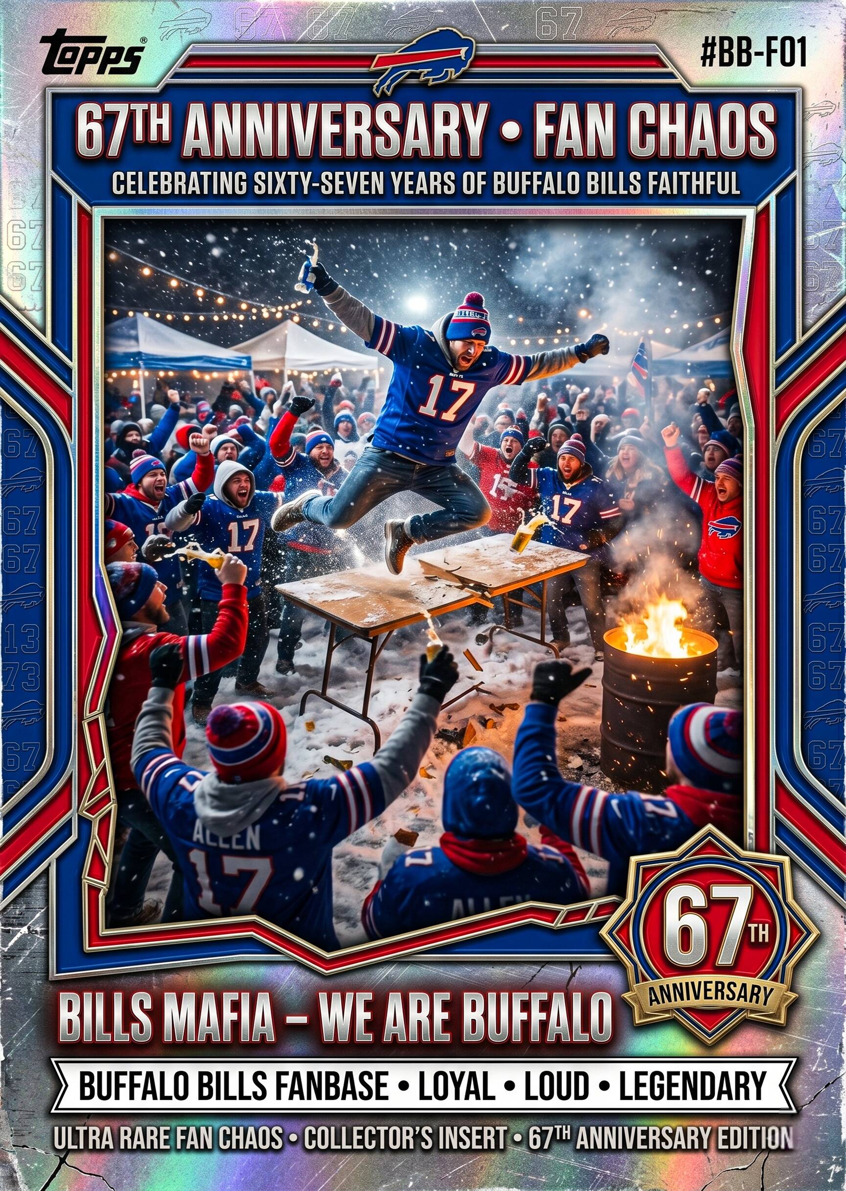 🏈BUFFALO BILLS. 67th Anniversary Premium Trading Card Box