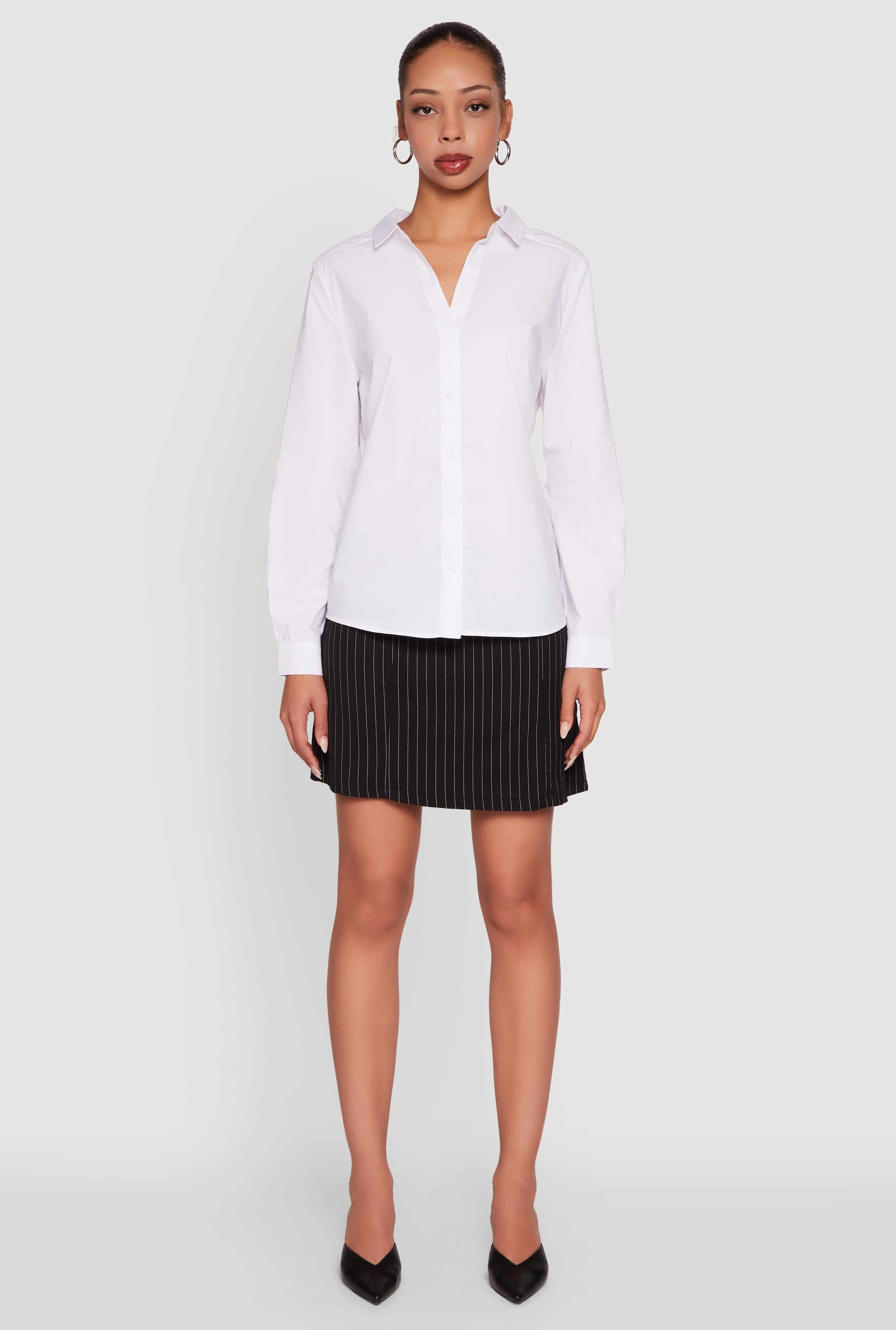 Button Front Classic Fit Long Sleeve Shirt