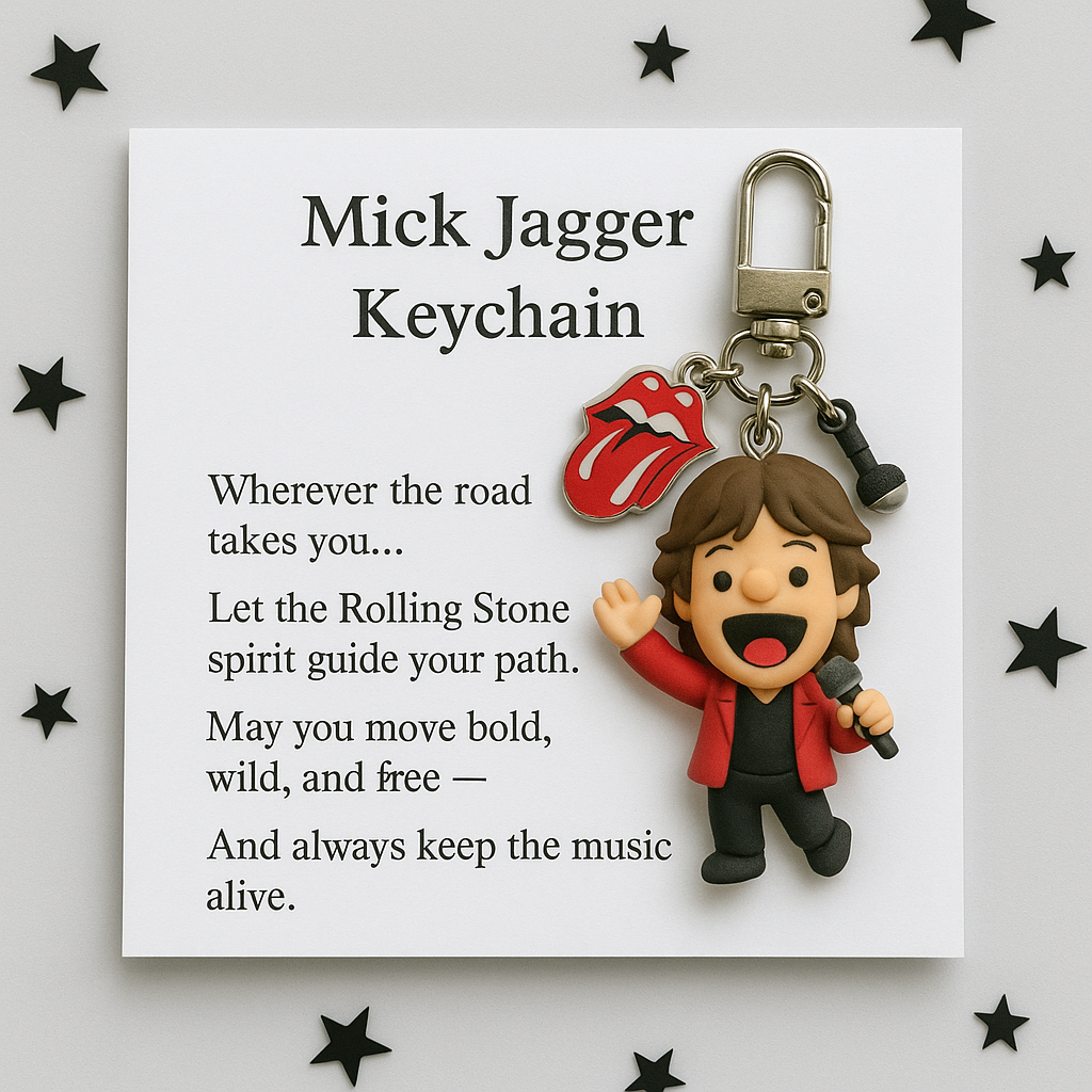 Mick Jagger Memorial Keychain