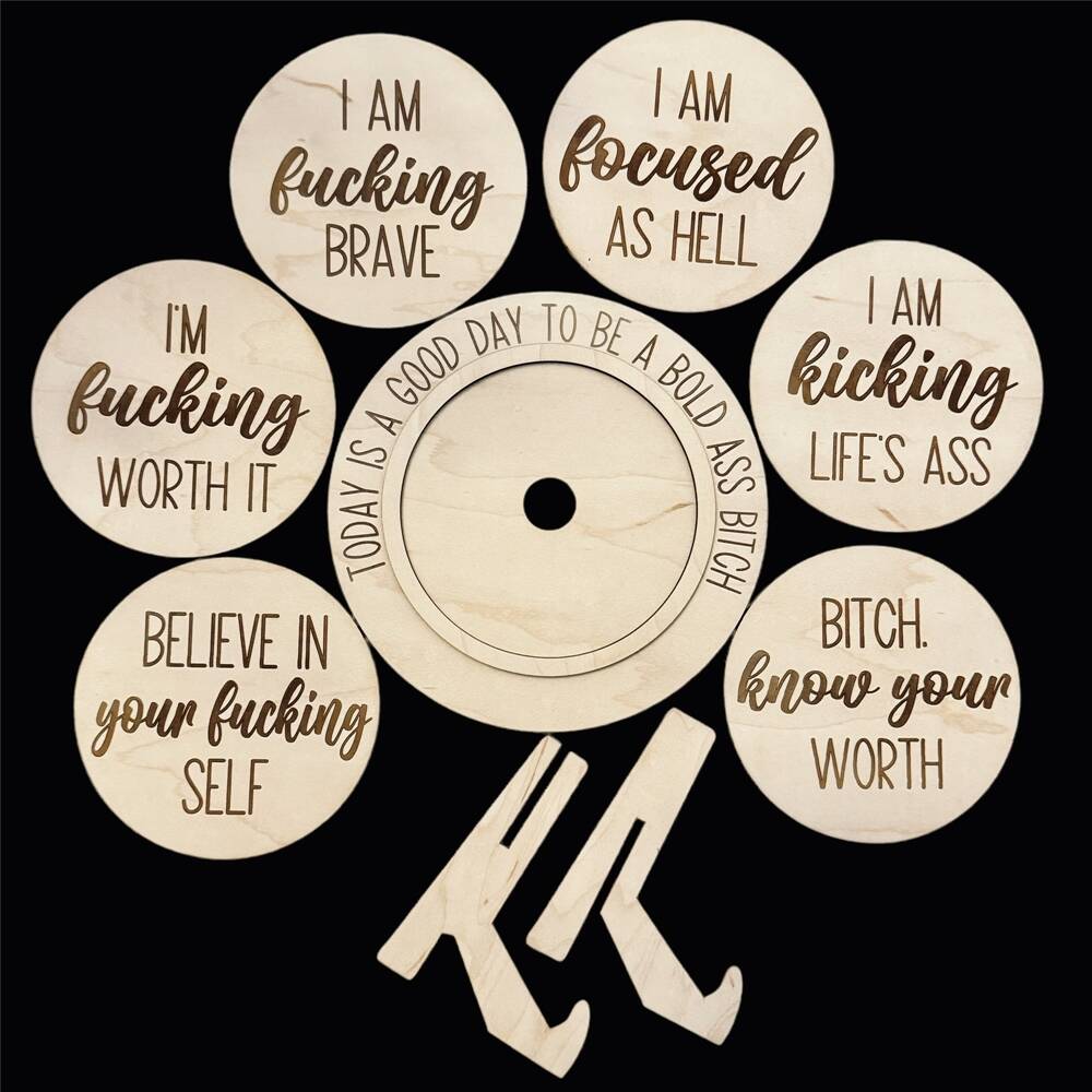 Sweary affirmations sign with Interchangeable