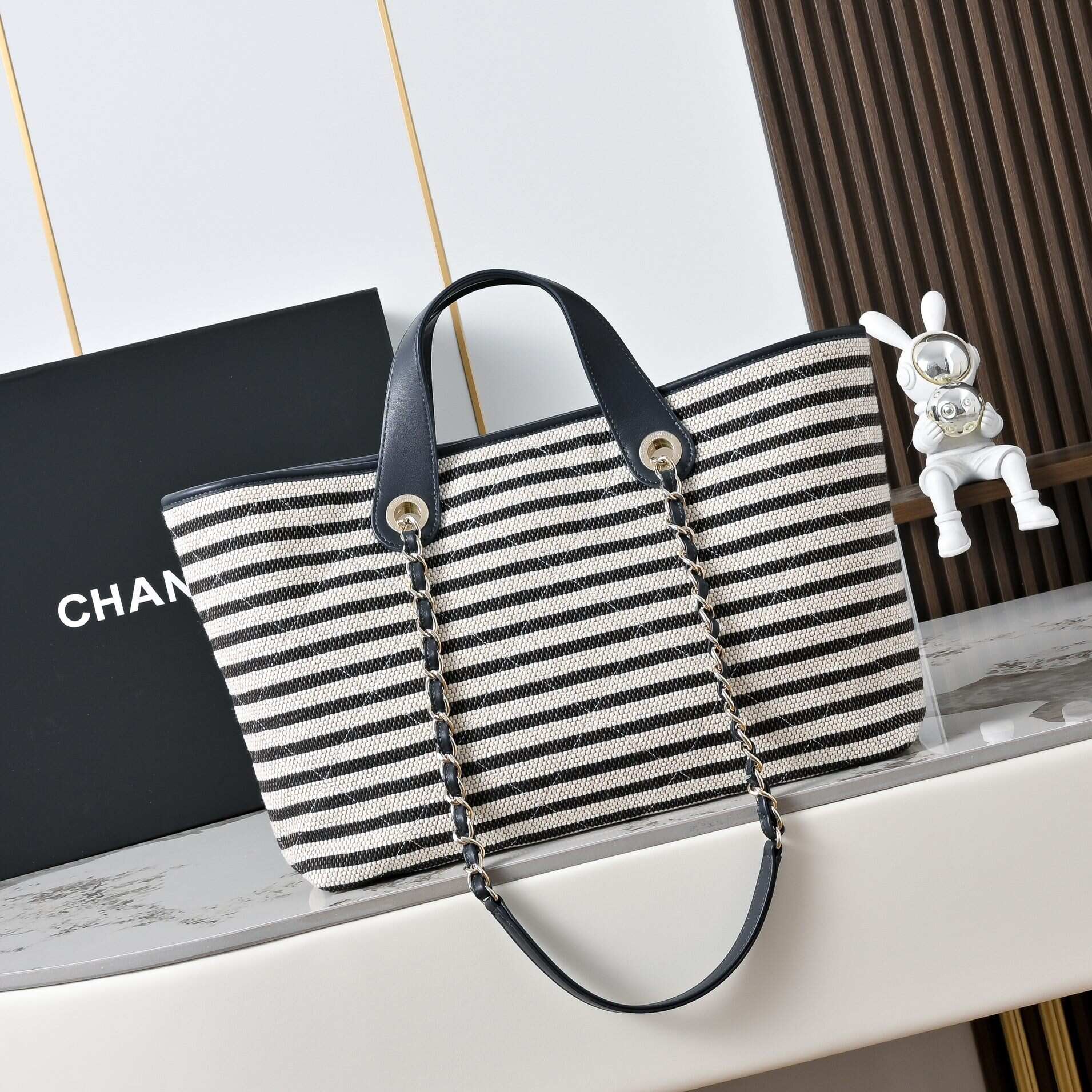 Striped Linen Beach Tote & Shopper Series