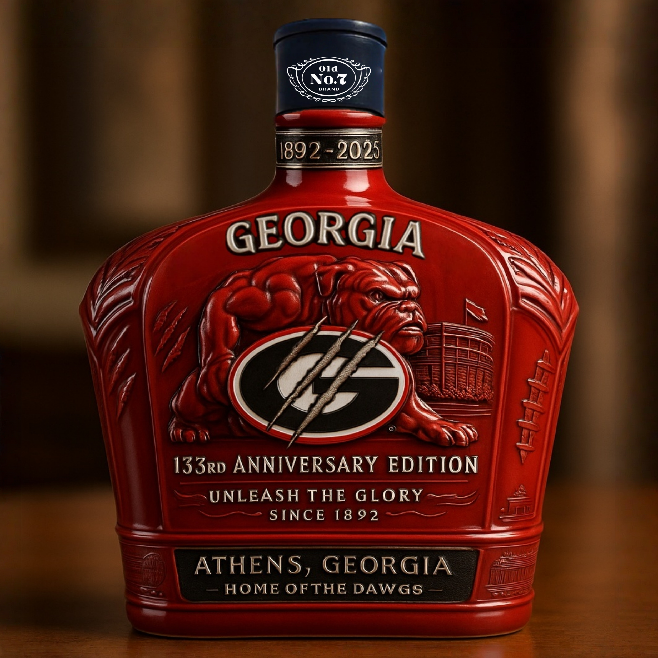 UGA Bulldogs 133rd Anniversary Whiskey Bottle