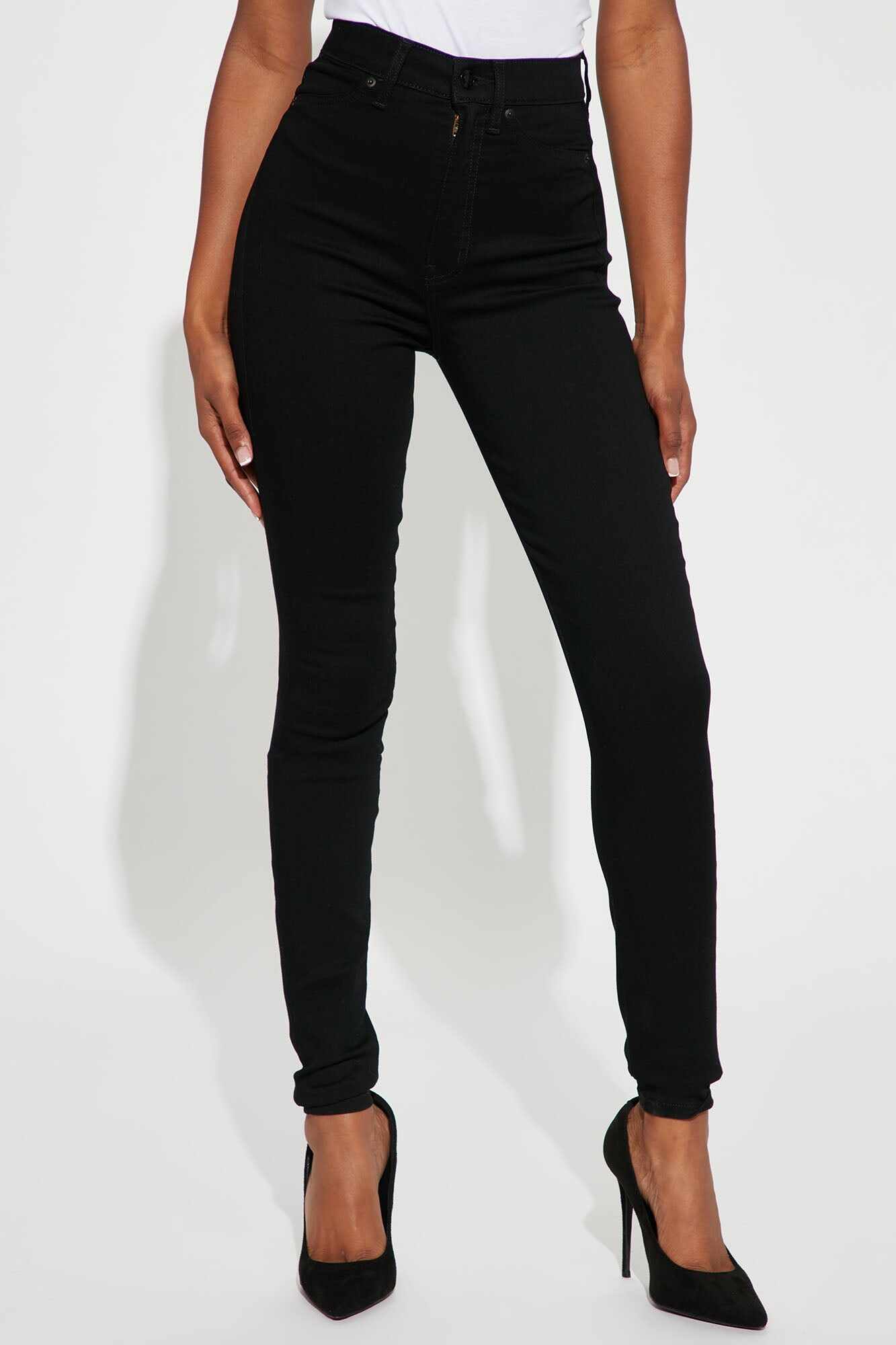 Tall Flex Game Strong Super High Rise Skinny Jeans - Black