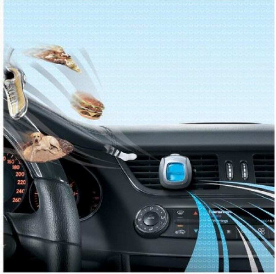 Febreze Car Air Fresheners, New Car Scent, Odor Eliminator for Strong Odors Car Vent Clips (2 Count)