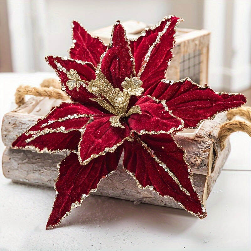 🎄Early Christmas Sale 49% OFF🎄Sequined Velvet Artificial Christmas Flower