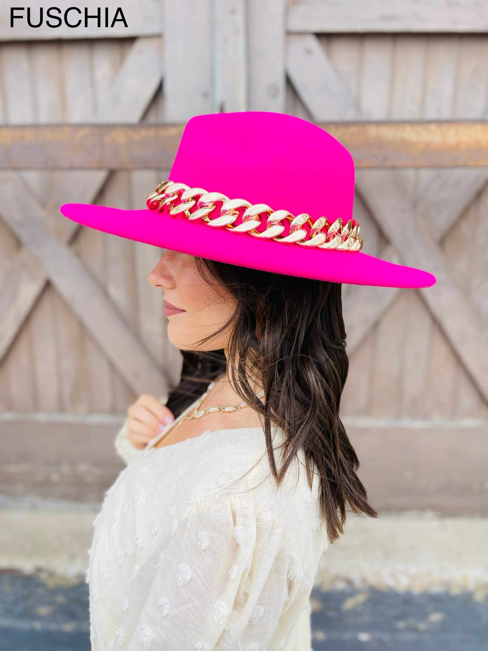 Bulky Chain Link Fedora Hat-Multiple Colors!