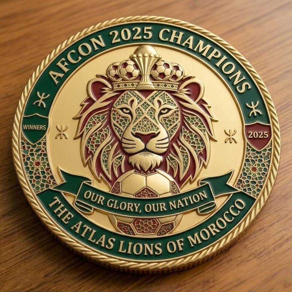 Morocco AFCON 2025 Champions Commemorative Coin