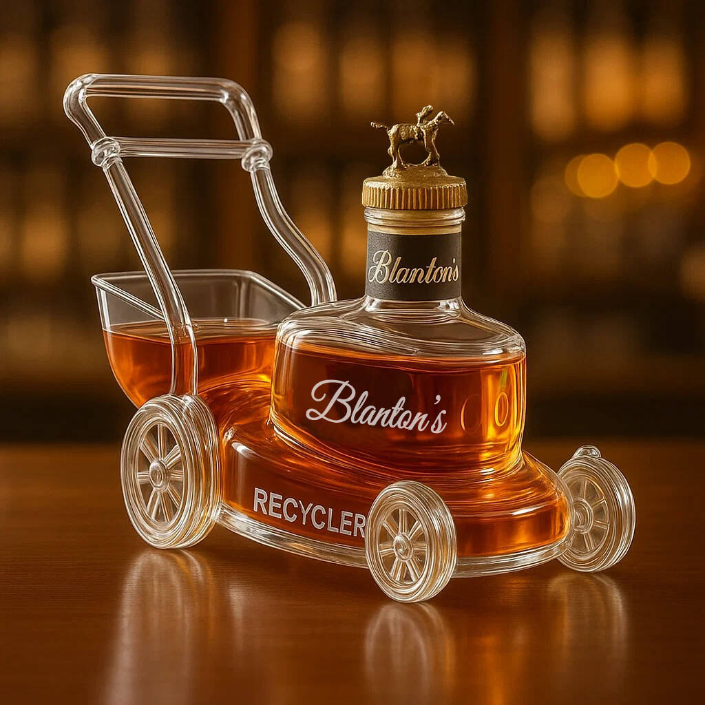 Lawnmower Whiskey Bottle