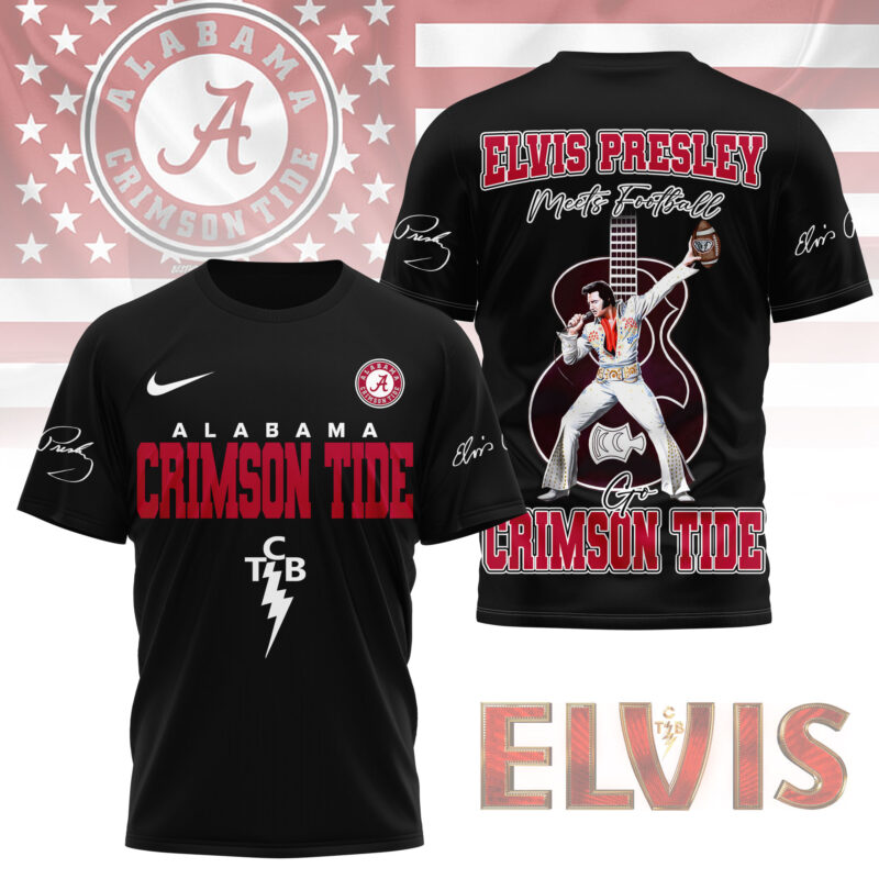 Alabama Crimson Tide | Premium NCAA Elvis Presley Fan 3D Shirt NY