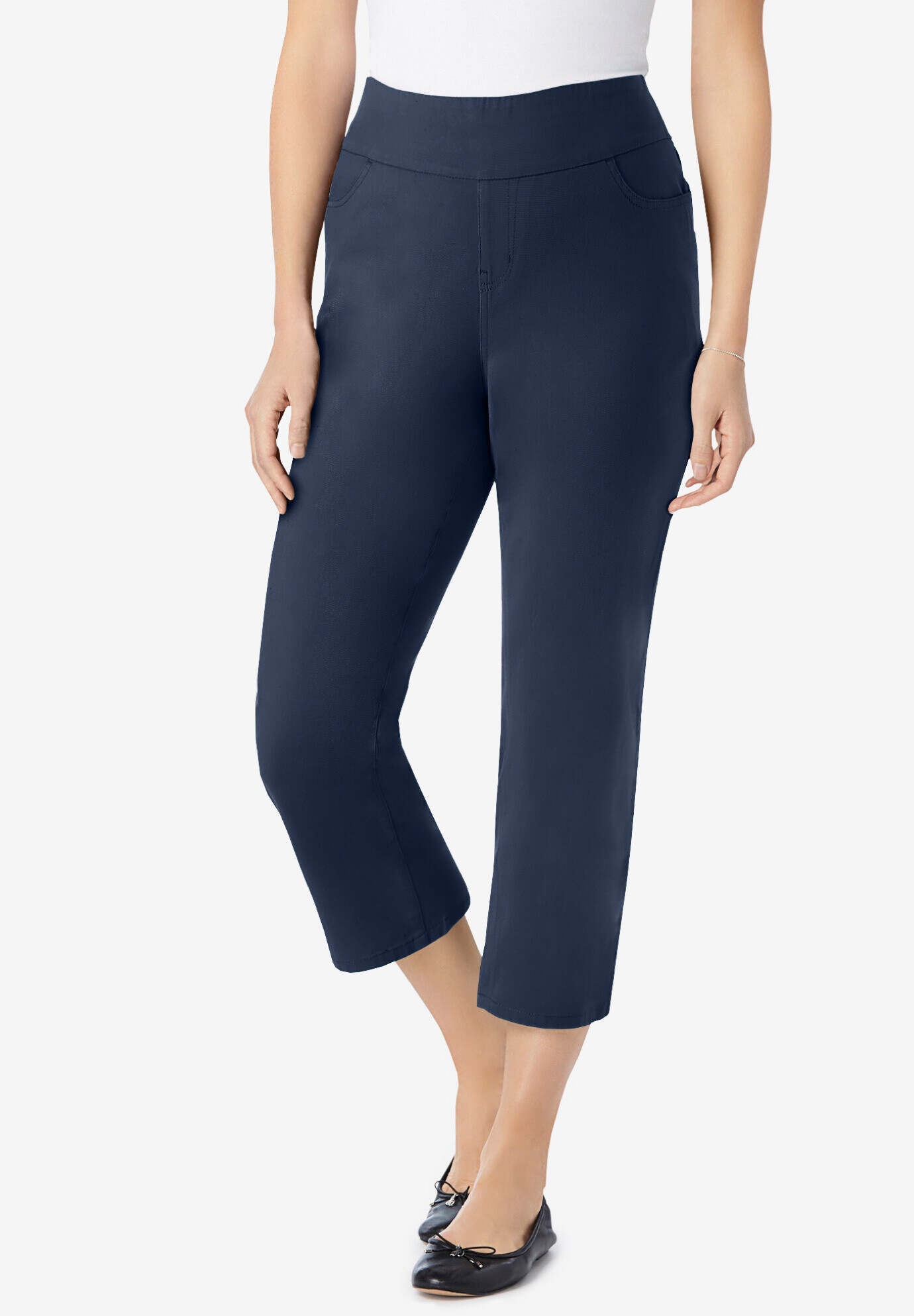 Flex-Fit Pull-On Denim Capri