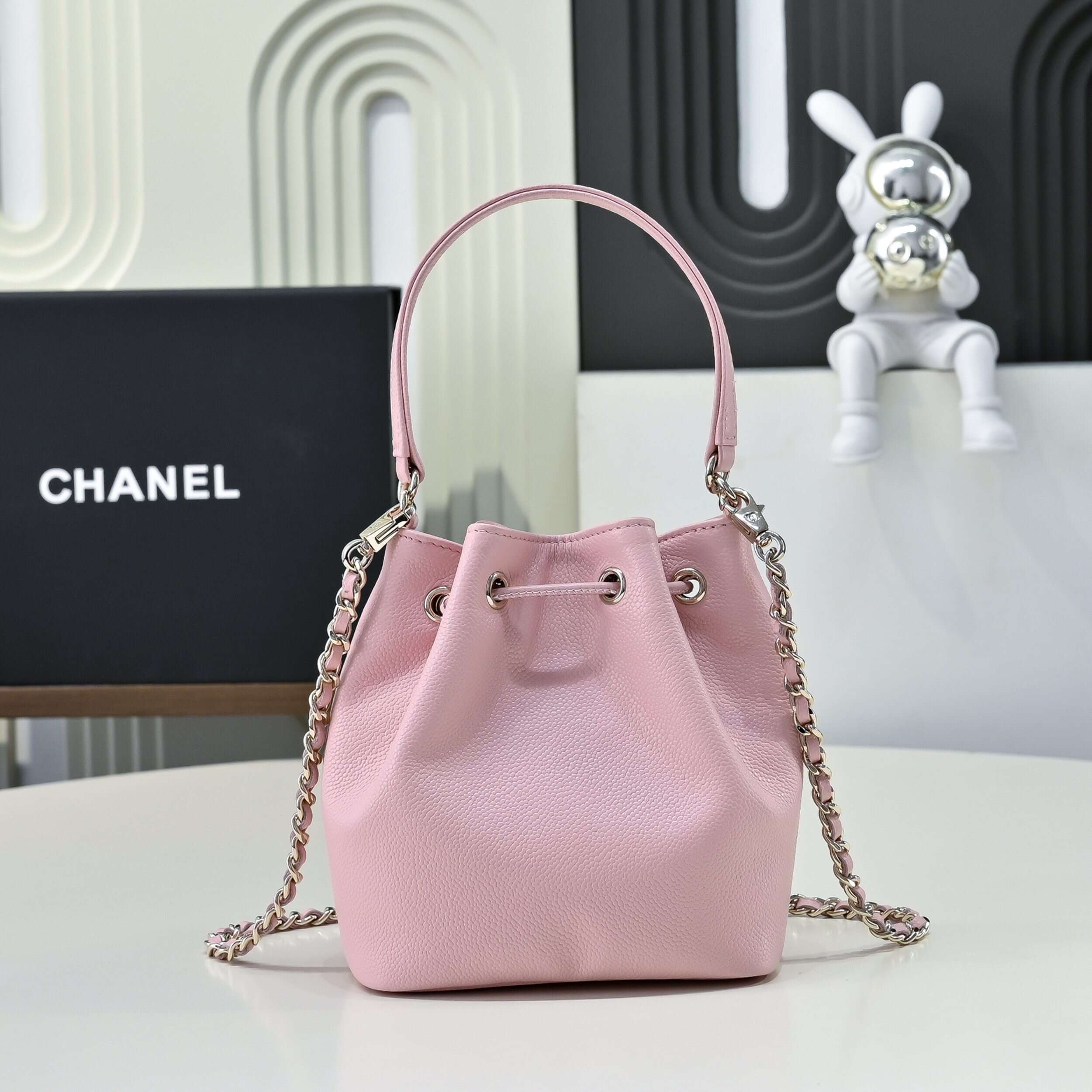 Chanel 25B Mini Chain Drawstring Bucket Bag