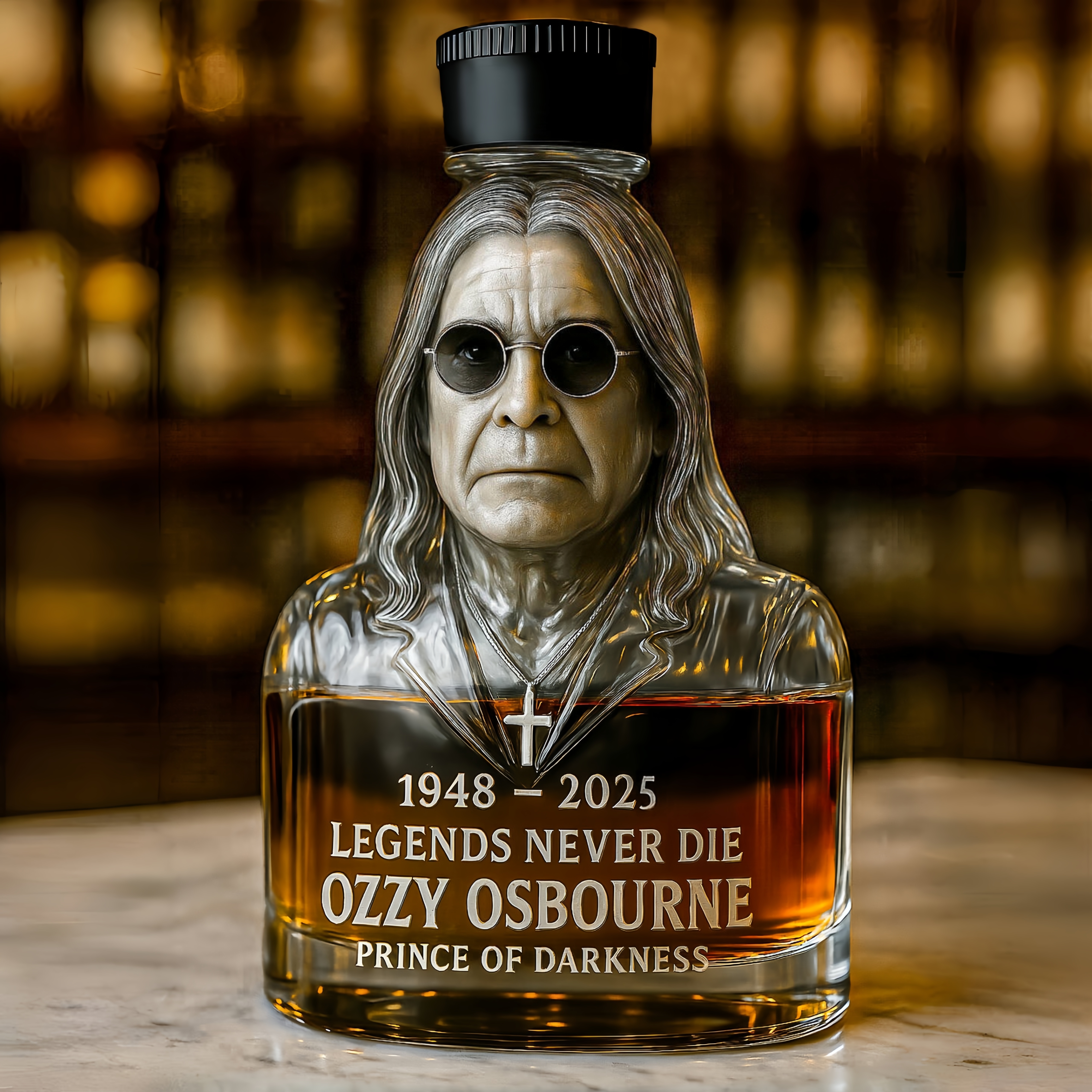 Ozzy Osbourne Commemorative Whiskey Bottle