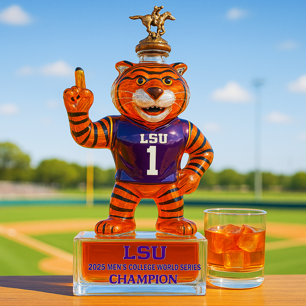 LSU Tigers 2025 Championship Whiskey Bottle