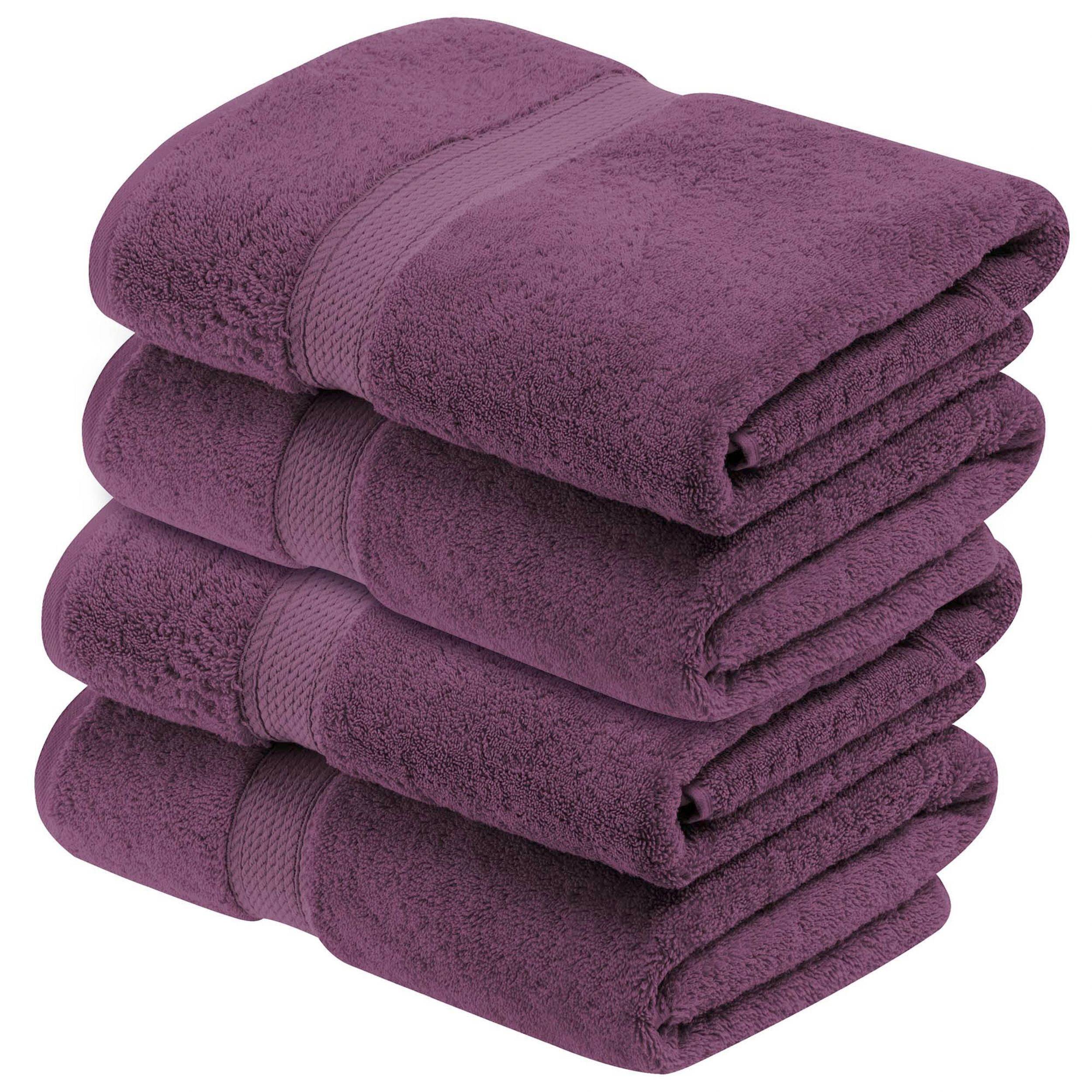 Superior Egyptian Cotton Pile Heavyweight Bath Towel Set of 4
