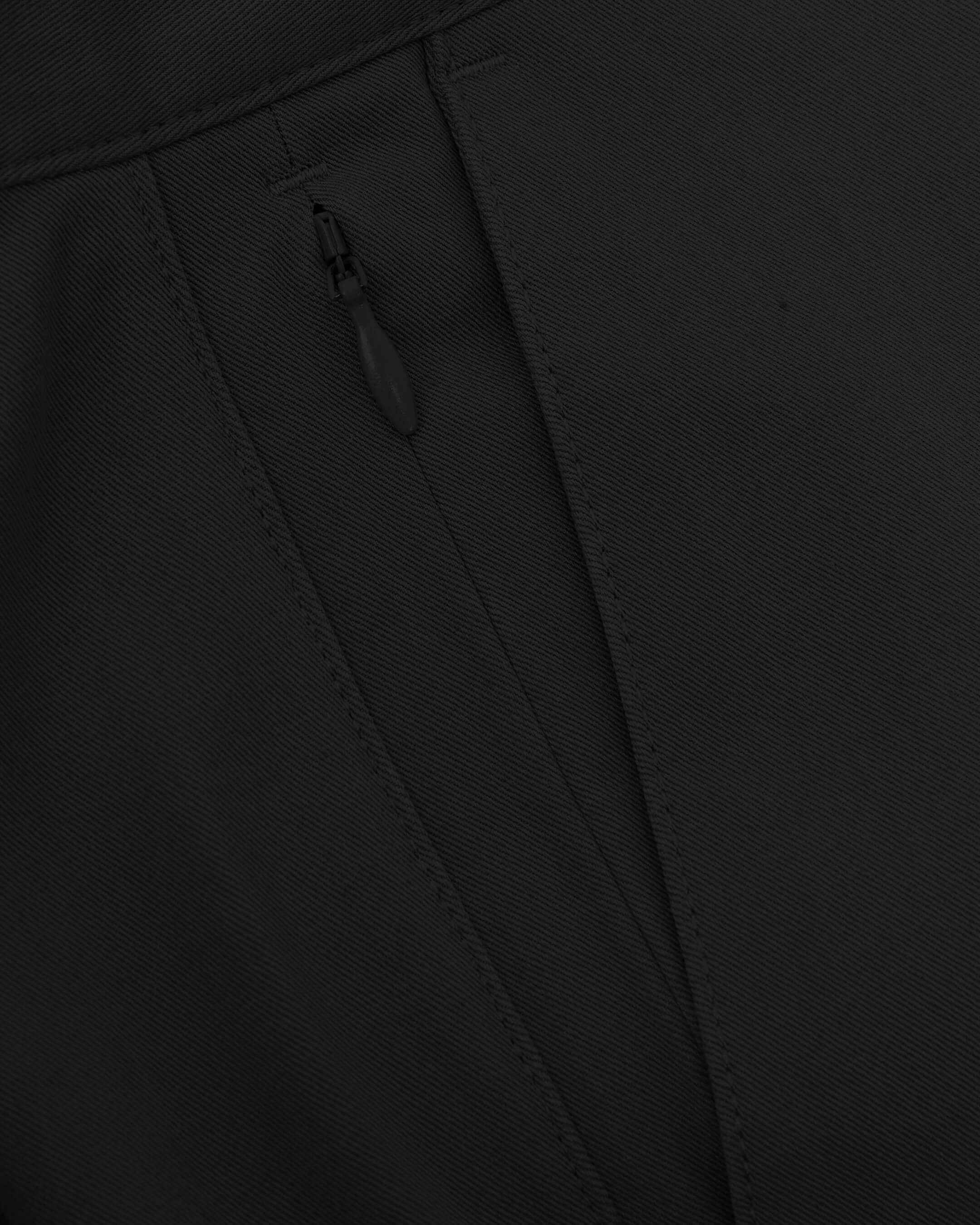 Black Straight Twill Chino Pant