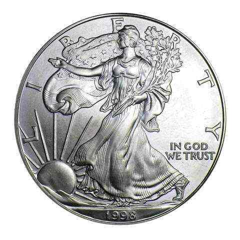 1998 $1 American Silver Eagle MS69 PCGS