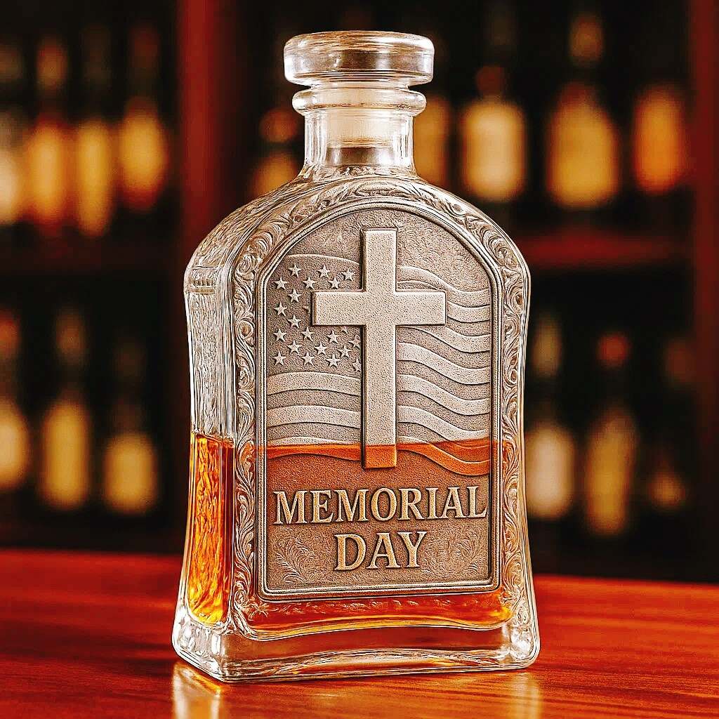 Memorial Day Whiskey Bottle