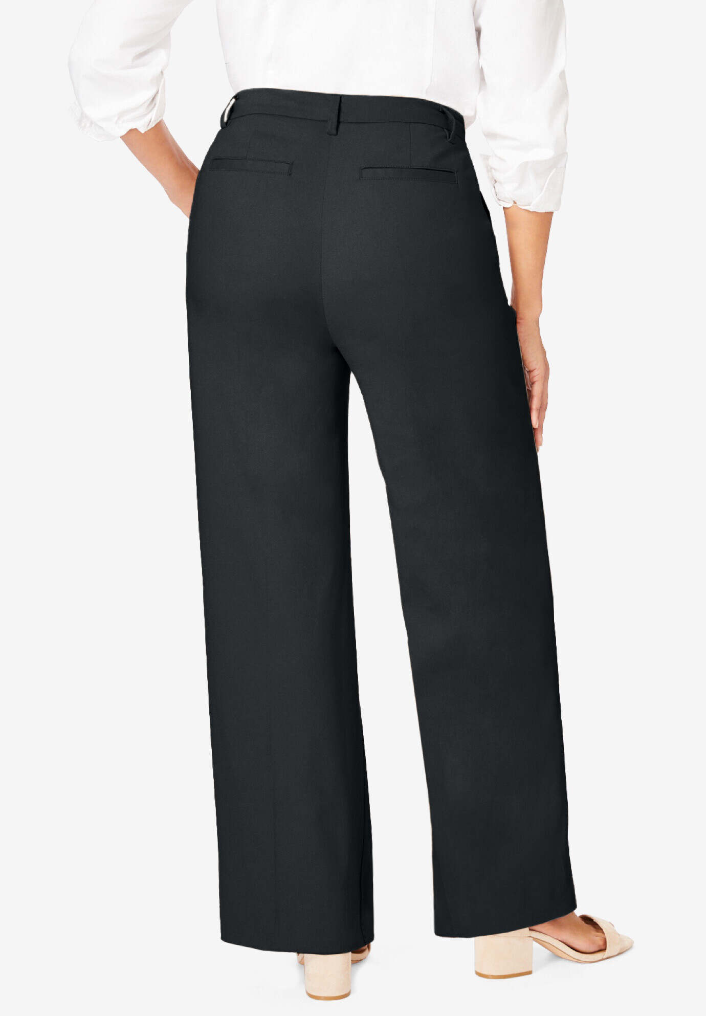 Stretch CottonChino Wide-Leg Trouser