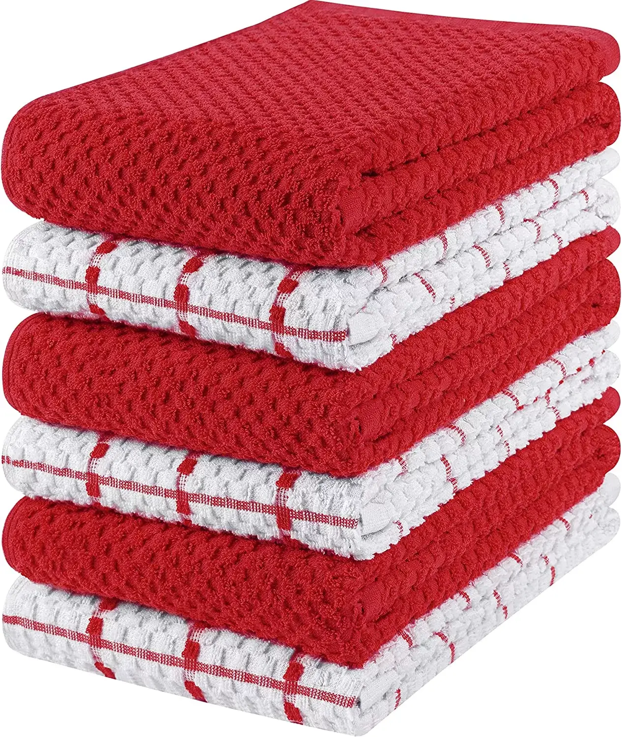 Kitchen Towels 12 Pack, 15 x 25 Inches, 100% Ring Spun Cotton Super Soft and Absorbent Linen Dish Towels, Tea Towels and Bar Towels Set (Black)