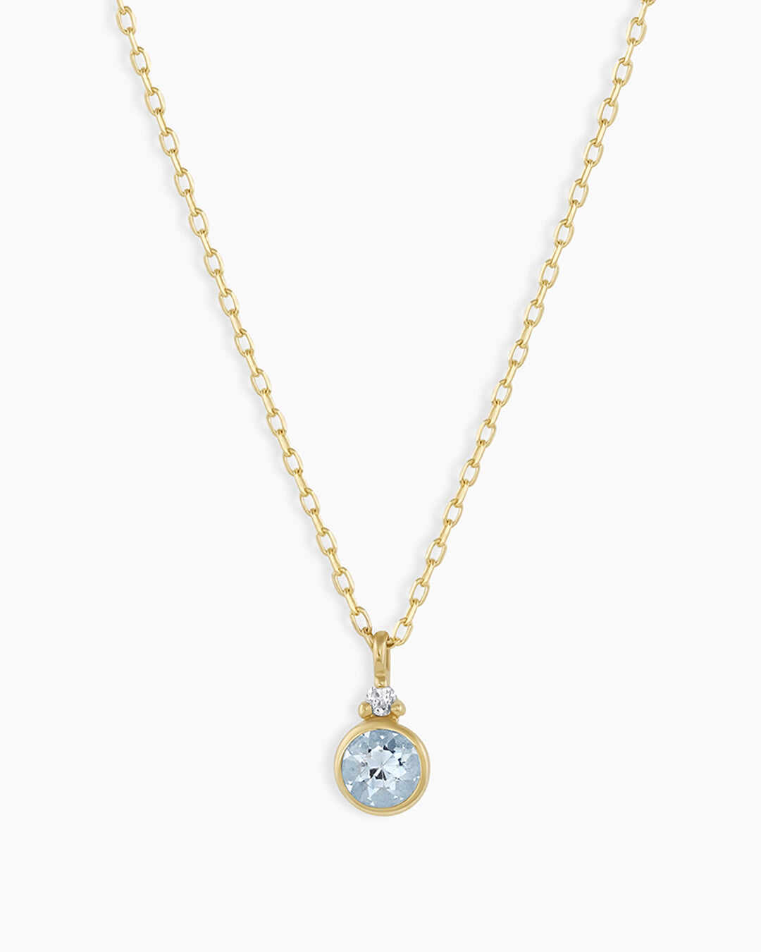 14k Gold Birthstone Necklace