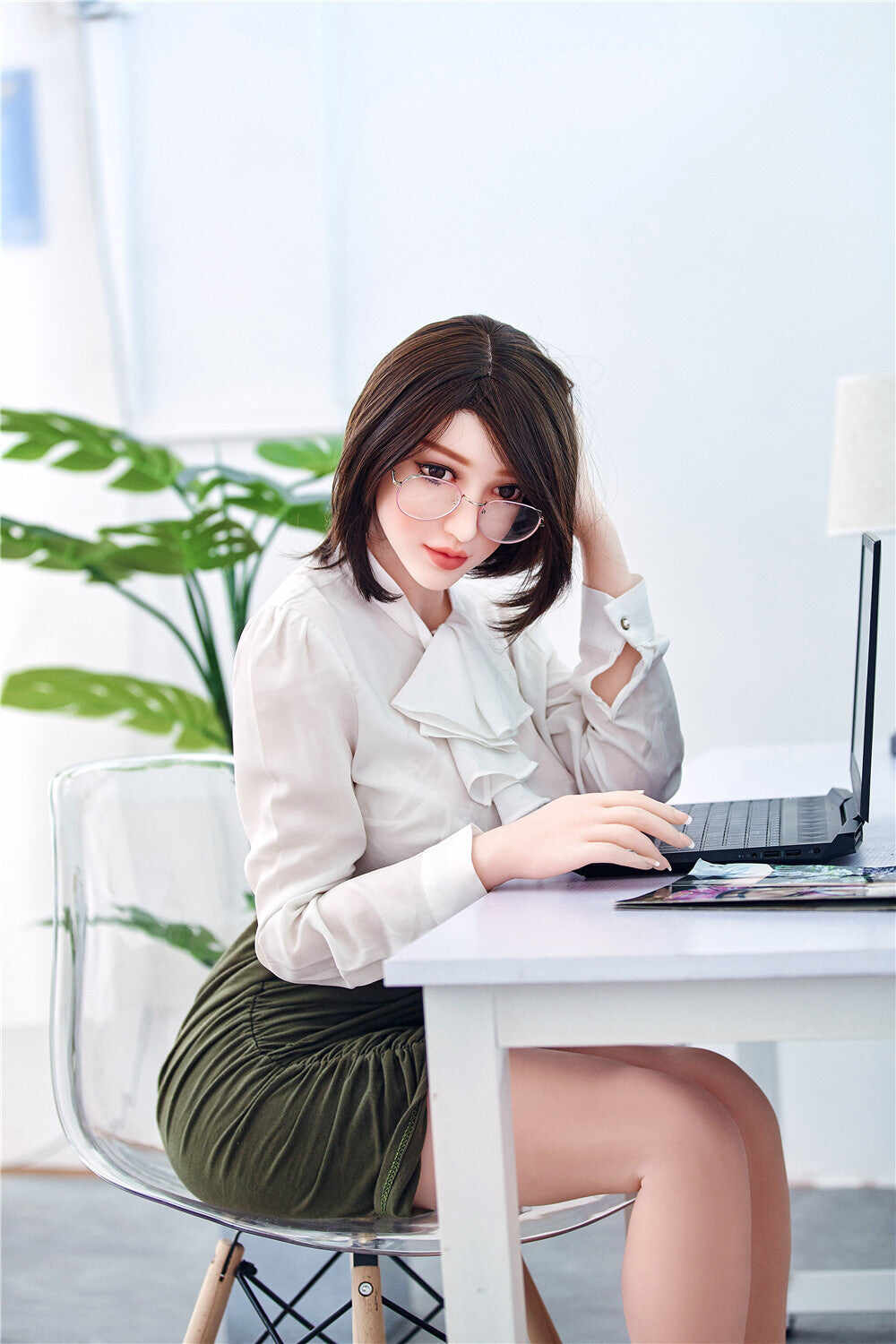 Irontechdoll Mika 5ft21/ 159cm #69 Head TPE Office Sexy Lady Real-life Fat Sex Doll With Thick Thighs