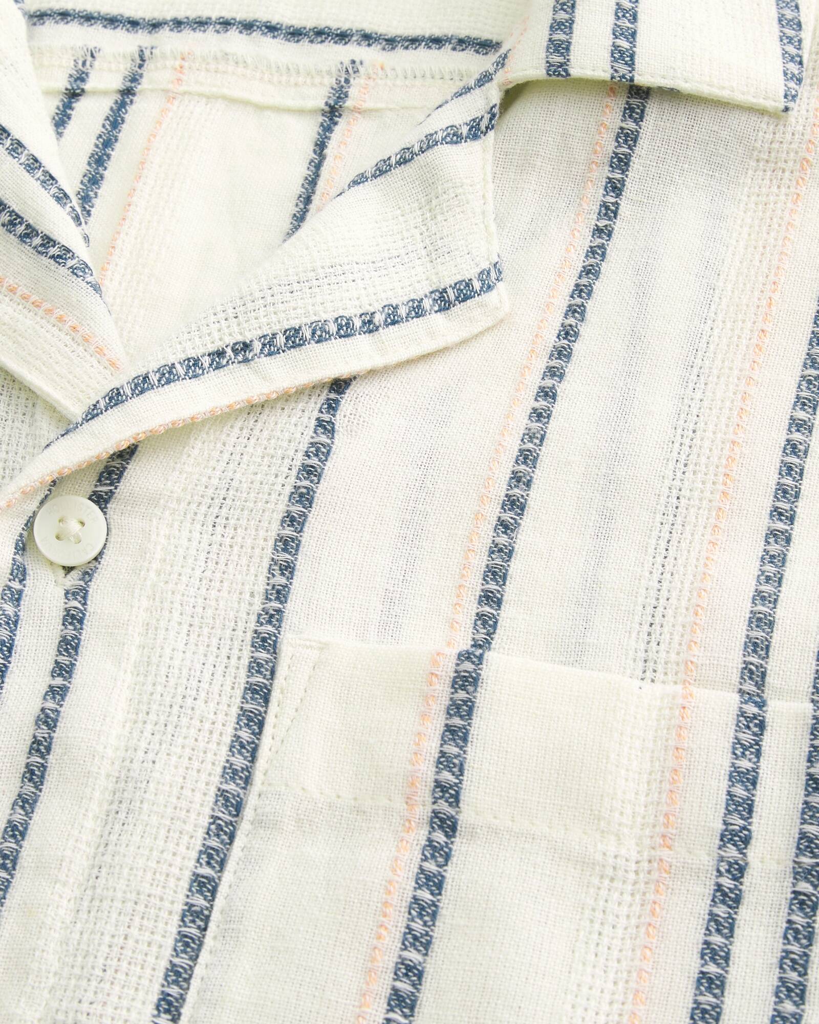 Short-Sleeve Textural Stripe Shirt