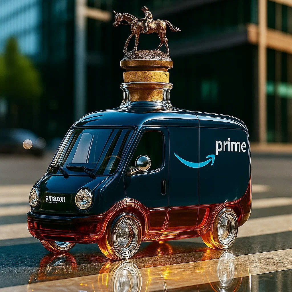 Amazon Prime Truck Whiskey Bottle