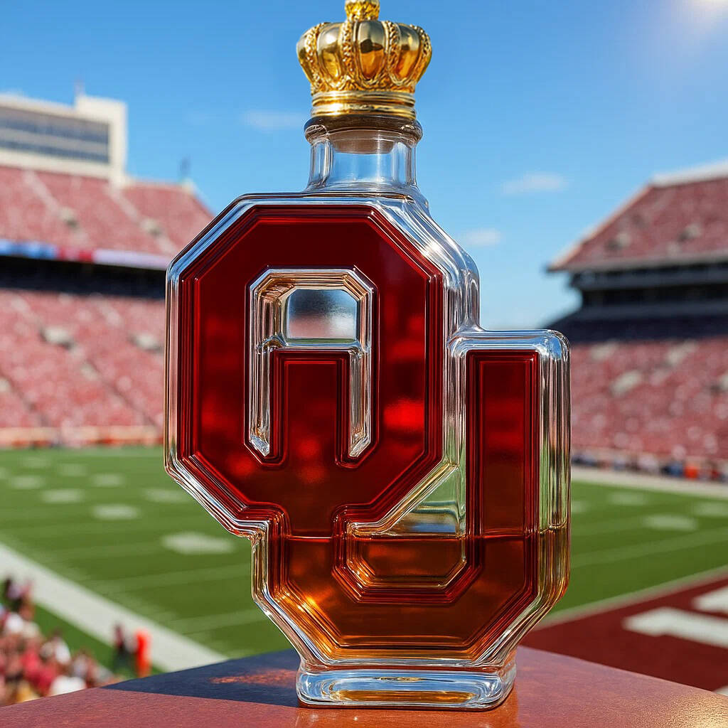Oklahoma Sooners Whisky Bottle
