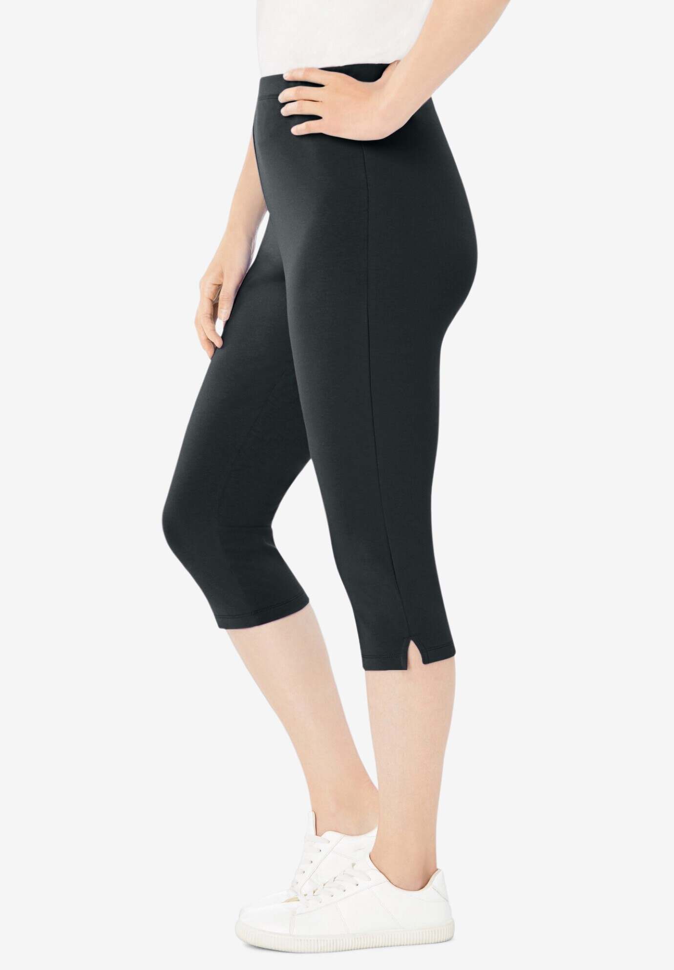 Stretch Cotton Capri Legging