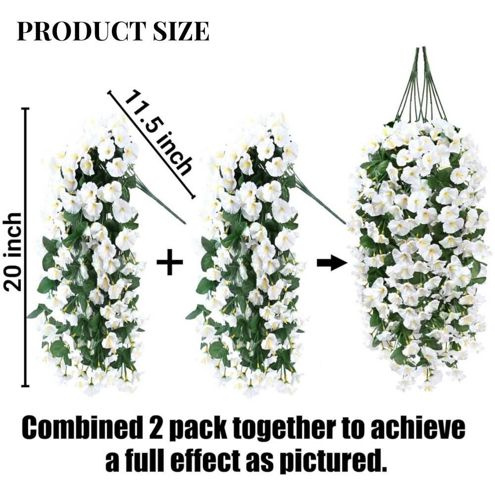 🔥On Sale🔥Artificial Faux Hanging Flowers Plants - UV resistant, Waterproof，Windproof