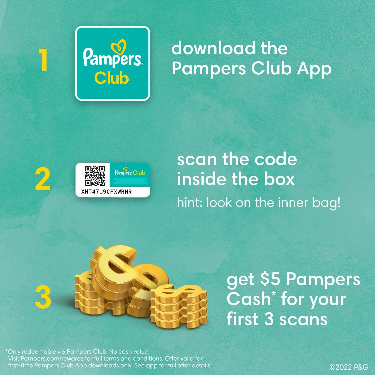 Pampers Pure Protection Diapers - Size 4, 108 Count, Hypoallergenic Premium Disposable Baby Diapers