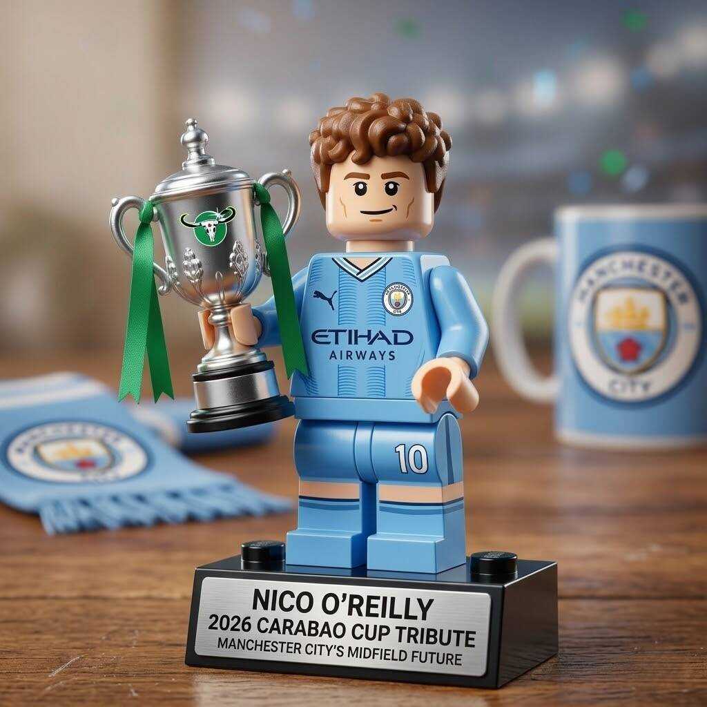 ⚽Nico O'Reilly Carabao Cup 2026 Tribute Building Block