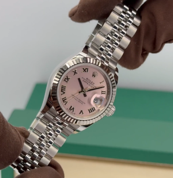 NEW 2025 Rolex Lady Datejust 28mm 279174 Stainless Steel Jubilee Pink Dial