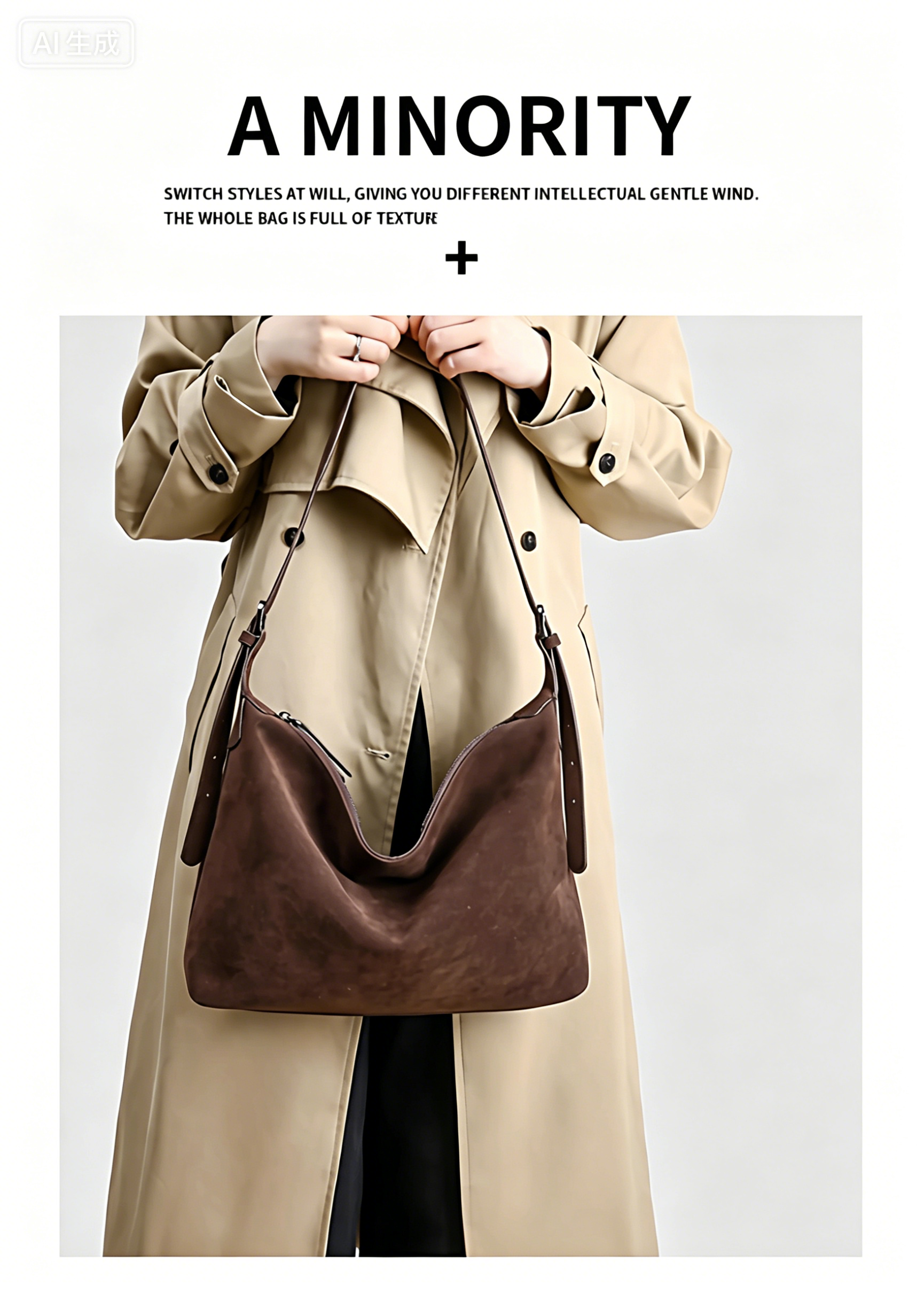 Fashionable handbag with classic design