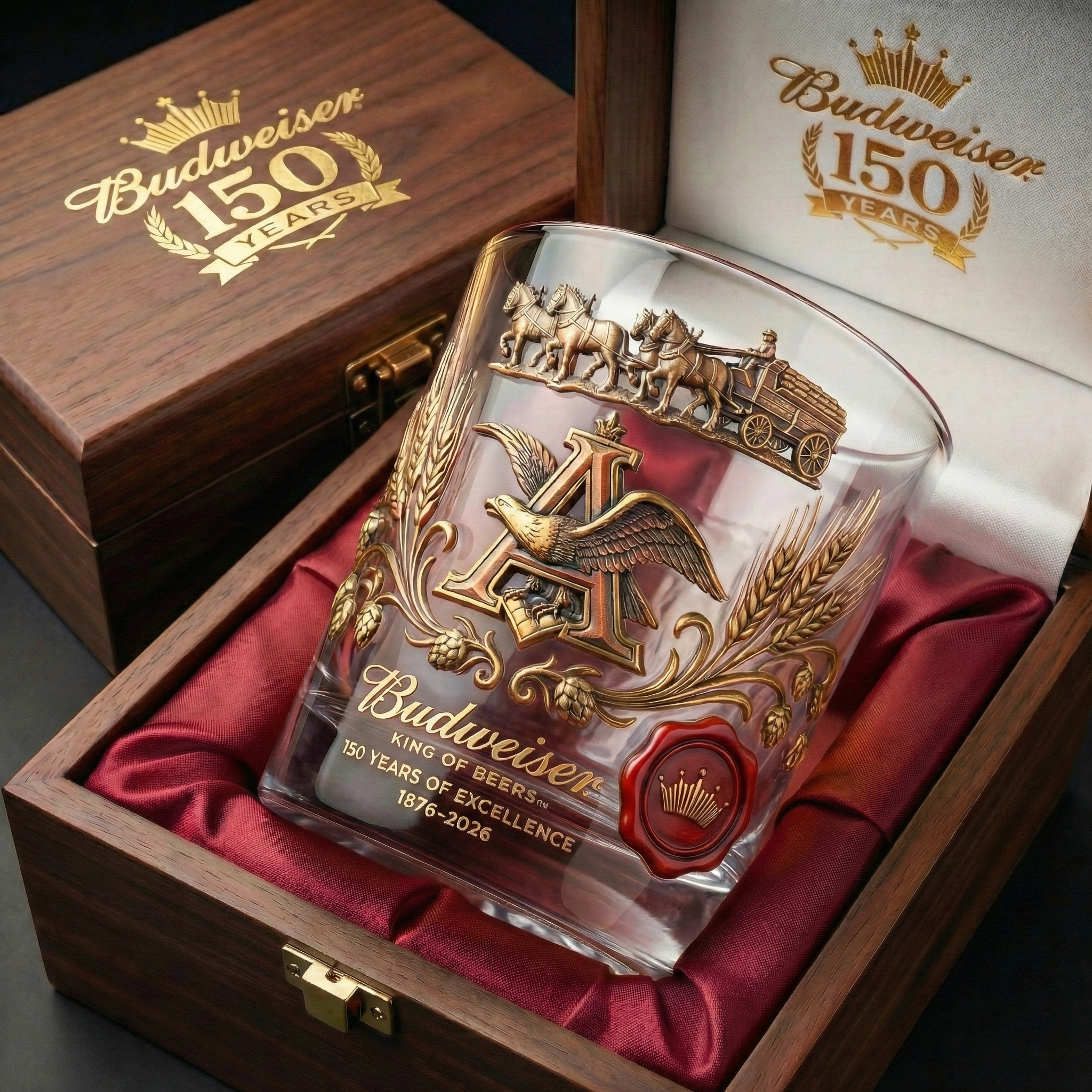 [PRE-ORDER]Budweiser 150 Years of Excellence Anniversary Glass