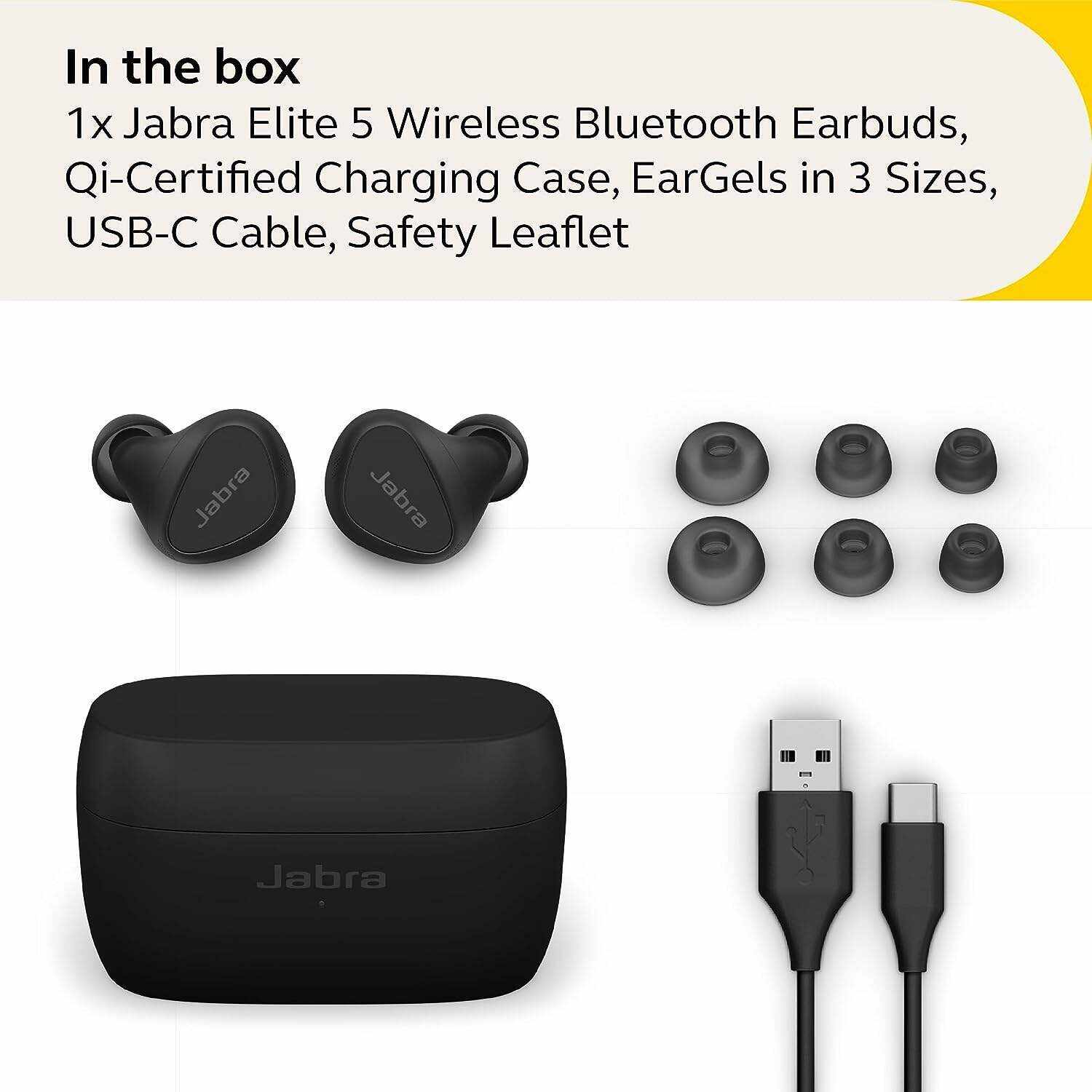 Jabra Elite 10 True Wireless Earbuds – Advanced Active Noise Cancelling Earbuds with Next-Level Dolby Atmos Surround Sound –All-Day Comfort, Multipoint Bluetooth, Wireless Charging – Cream