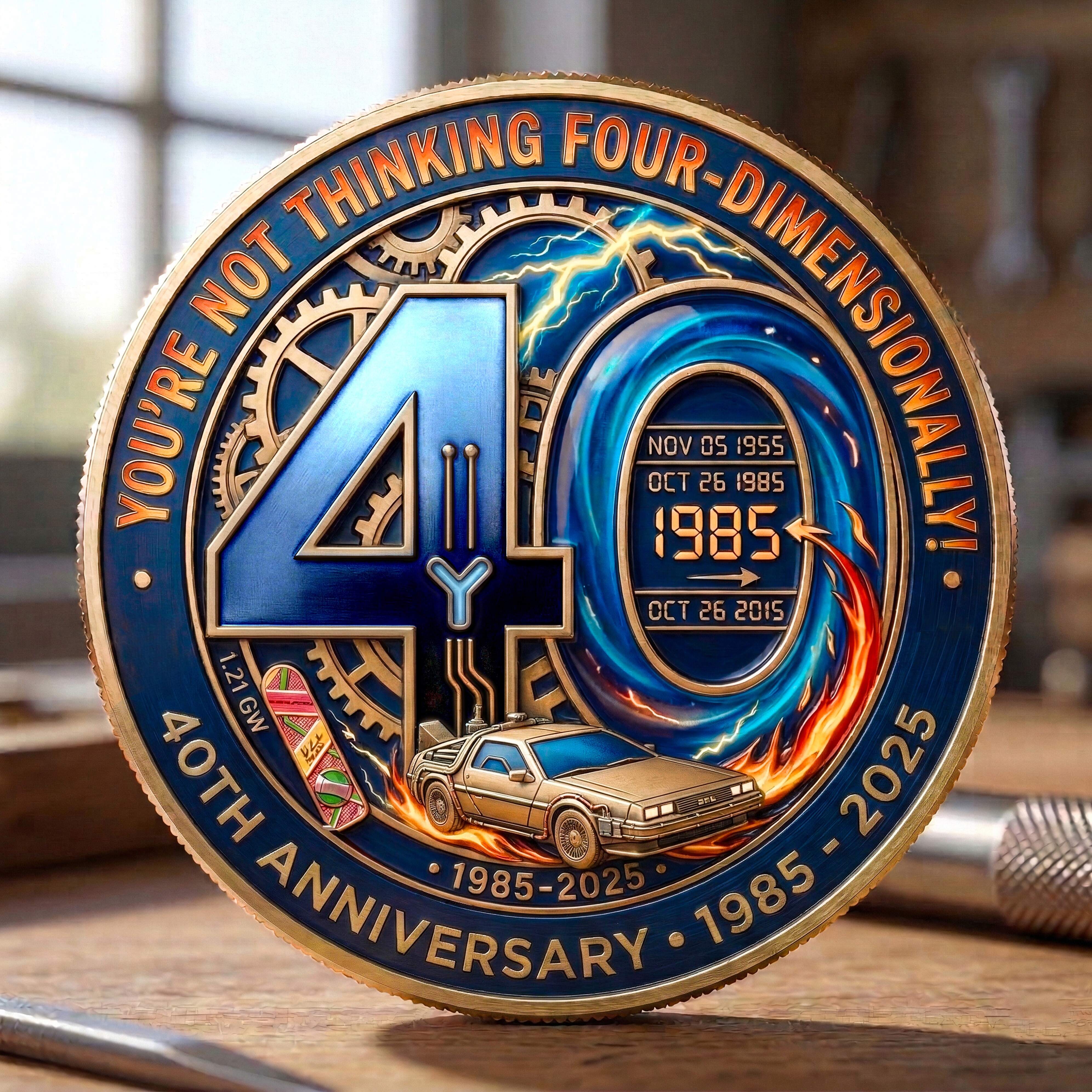 Back to the Future 40th Anniversary Commemorative Coin（1985–2025）