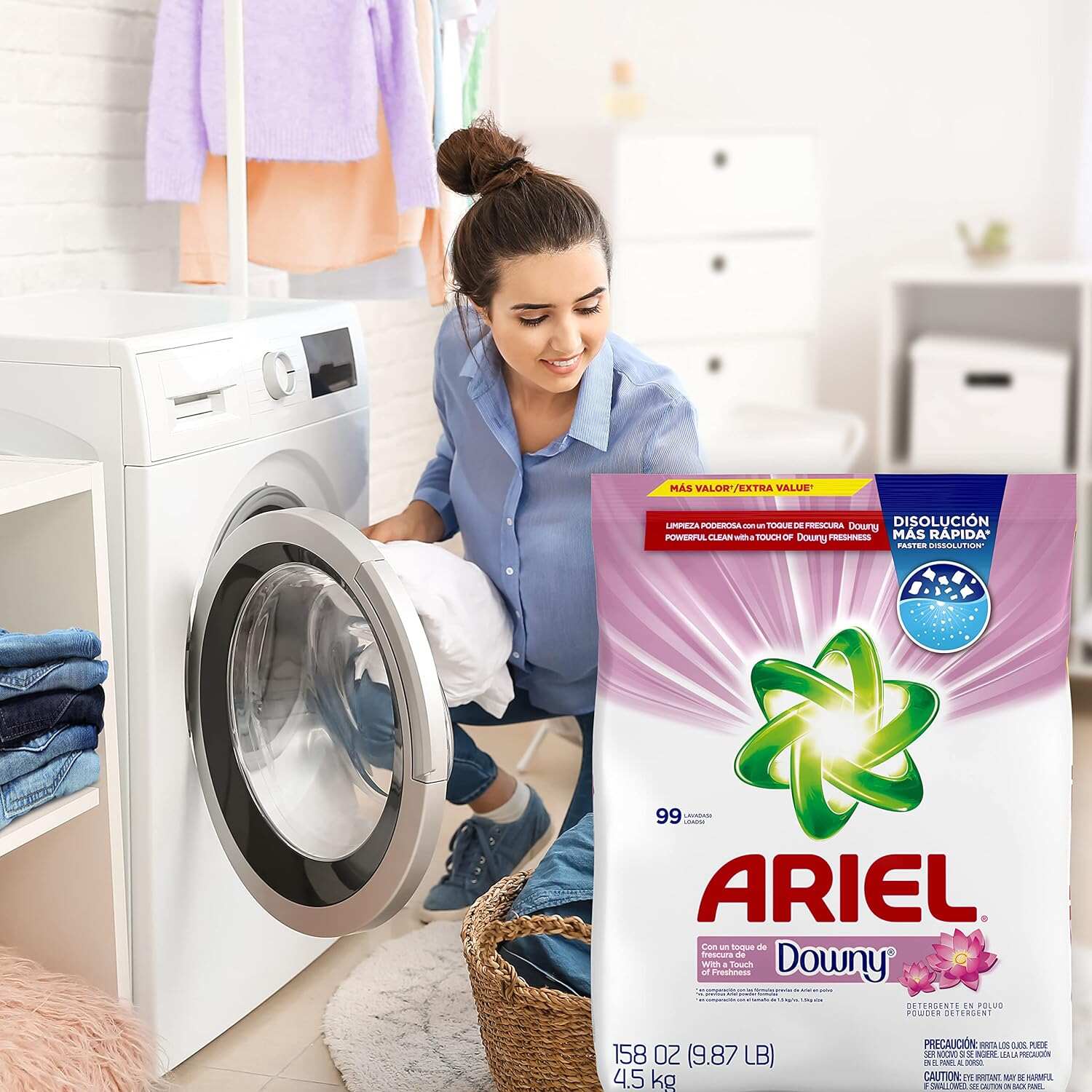 Ariel, with a Touch of Downy Freshness, Powder Laundry Detergent, 158 oz, 99 loads