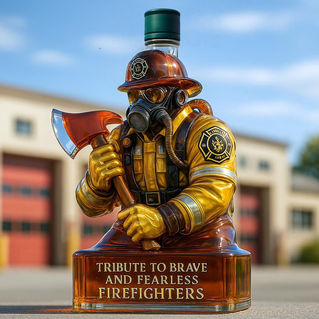 Firefighter Tribute Whiskey Bottle