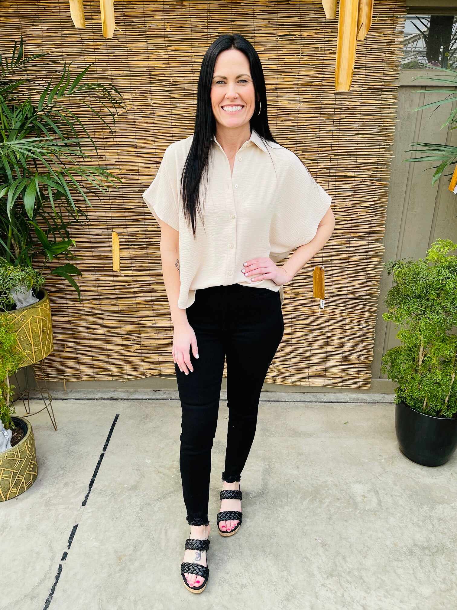 MARKDOWNS! Tummy Control Black Skinny Jeans in Reg/Curvy Fifth Restock!