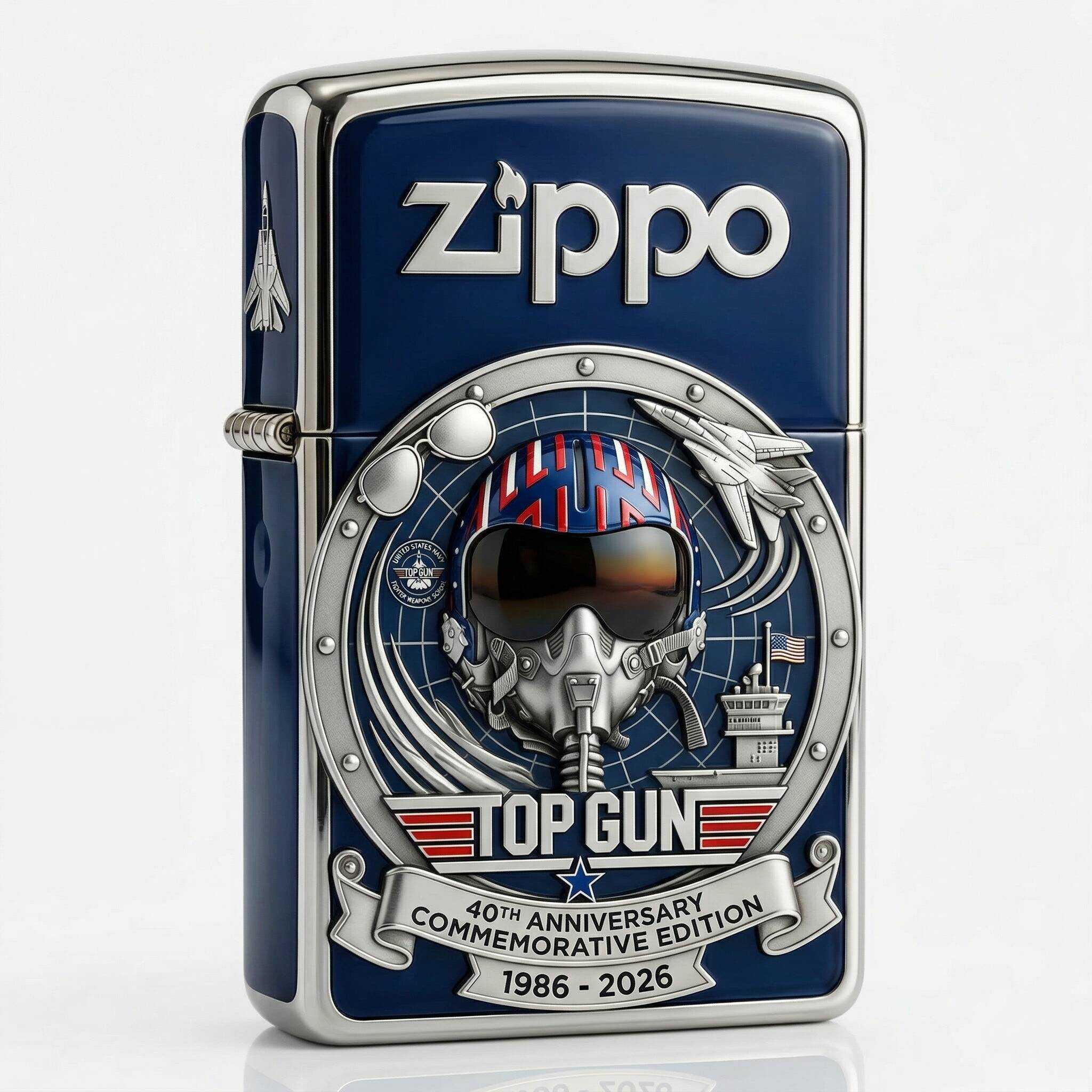 Top Gun 40th Anniversary Limited Edition Zippo Lighter(1986-2026)