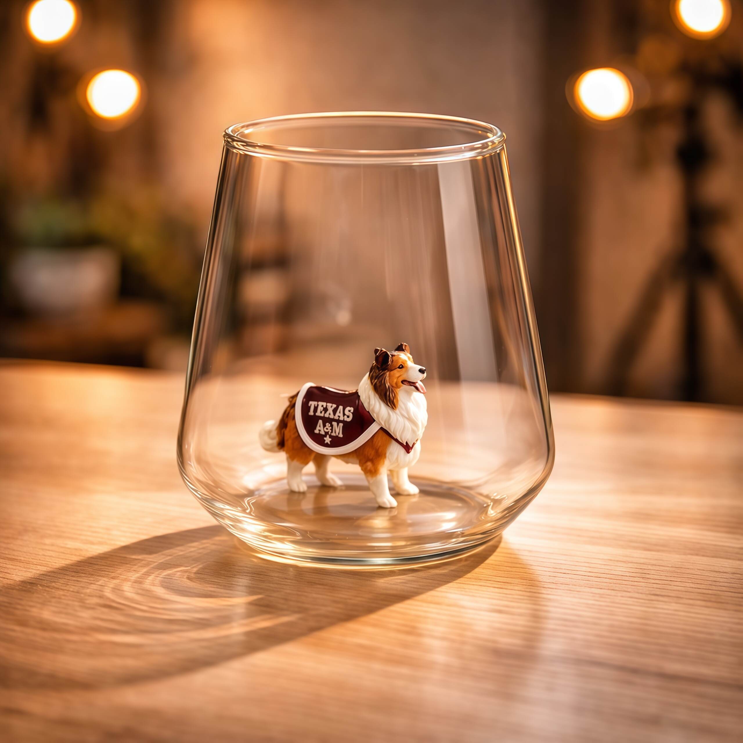 A&M Reveille Figurine Glass Cup