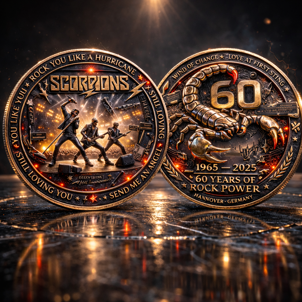 Scorpions 60th Anniversary – Rock Power Commemorative Coin (1965–2025)